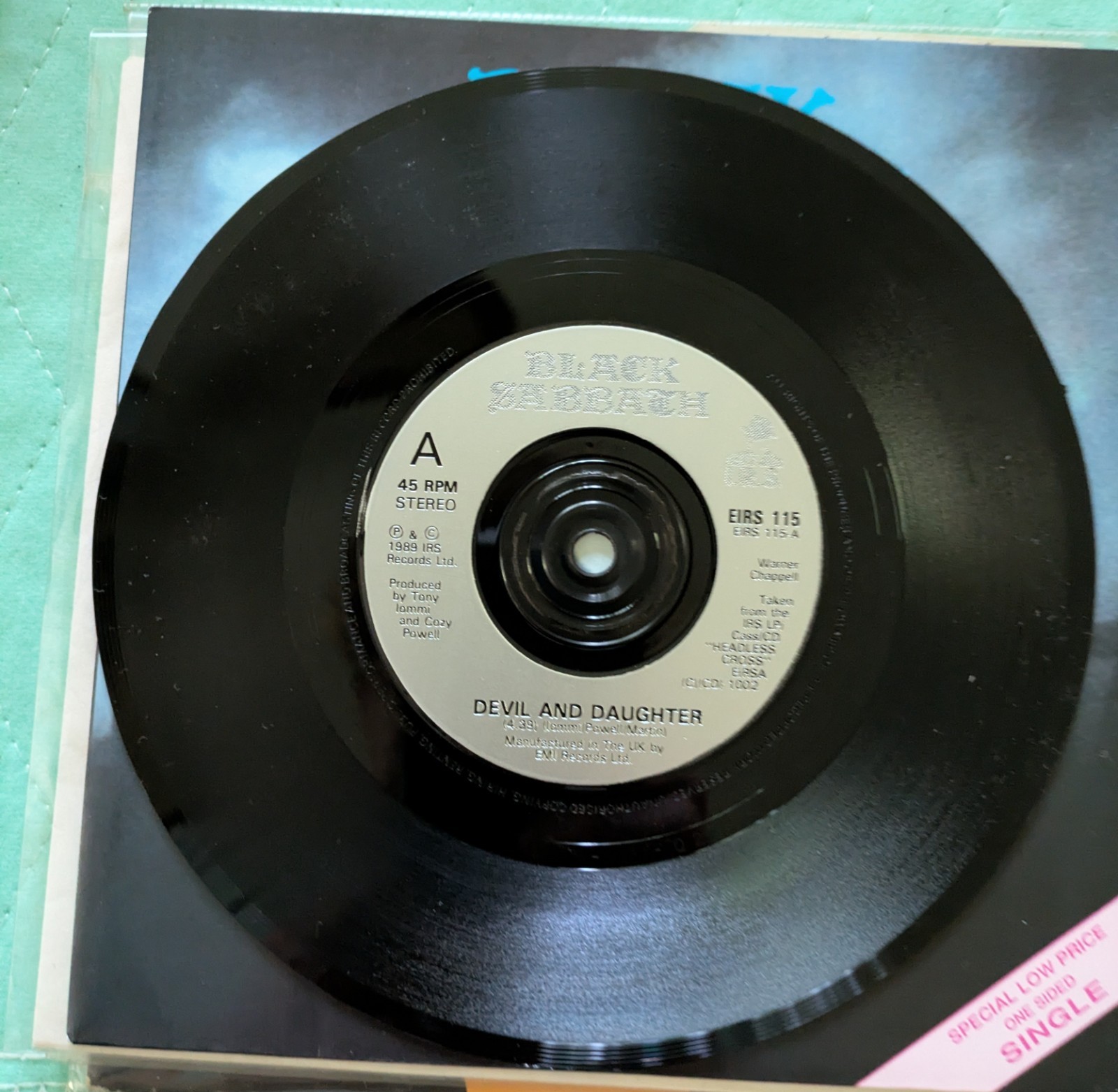 Black Sabbath DEVIL AND DAUGHTER Germany 7″ picture sleeve EX UK one-sided
