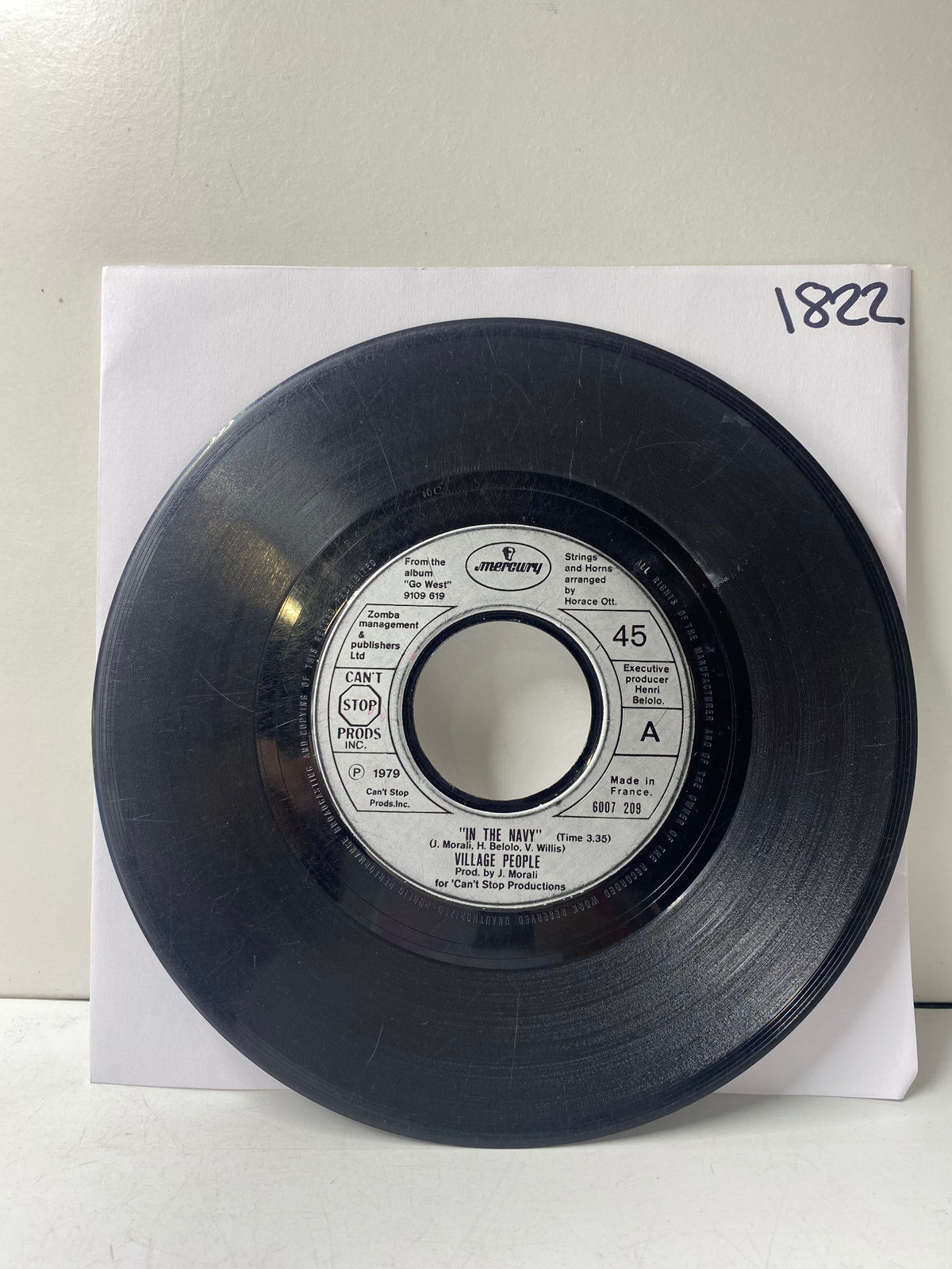 In The Navy / Manhattan Women by Village People Single 7” Vinyl