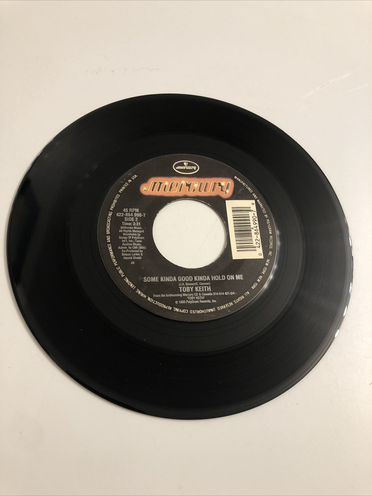 TOBY KEITH Should’ve Been A Cowboy /Some Kinda Good 45 Polydor 422-864 990-7