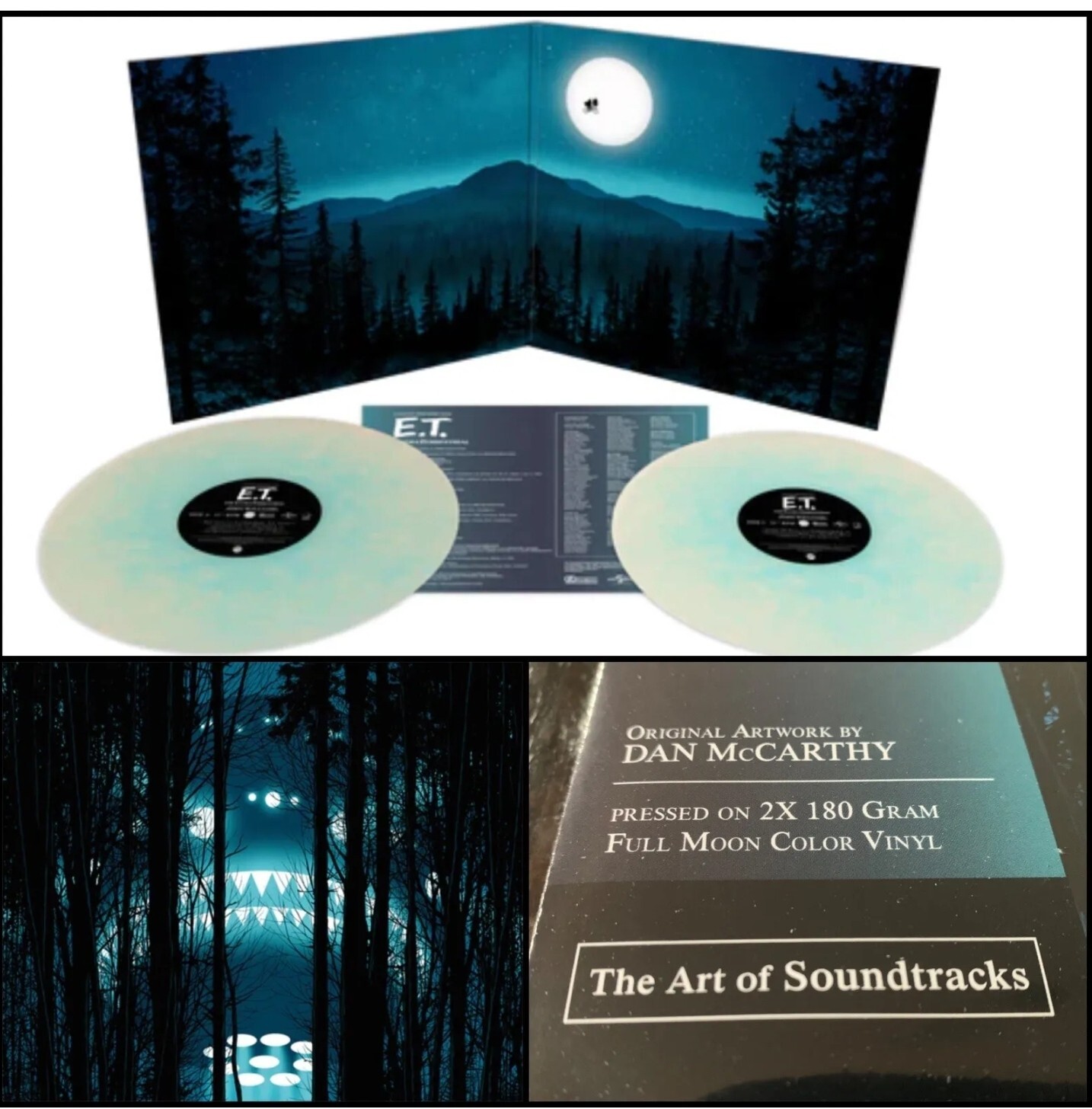 E.T. The Extra Terrestrial 40th Anniversary 2 LP Full Moon Color Vinyl MONDO