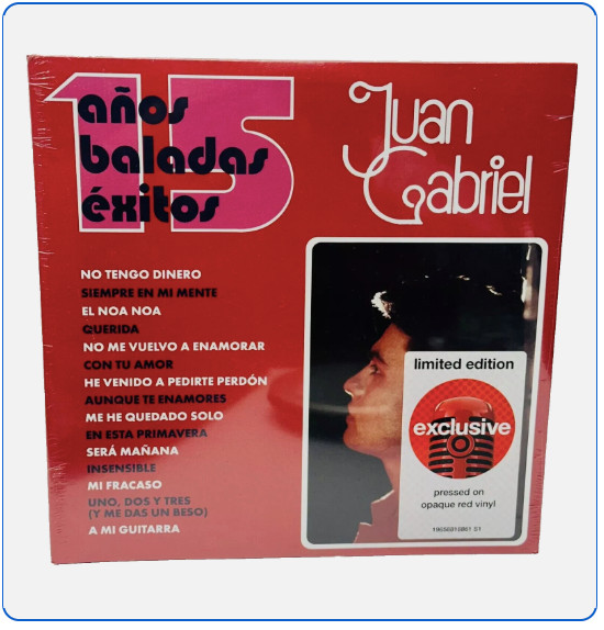 Juan Gabriel – 15 Anos Baladas Exitos (Limited Edition, Red Vinyl 2 LP) – USED !