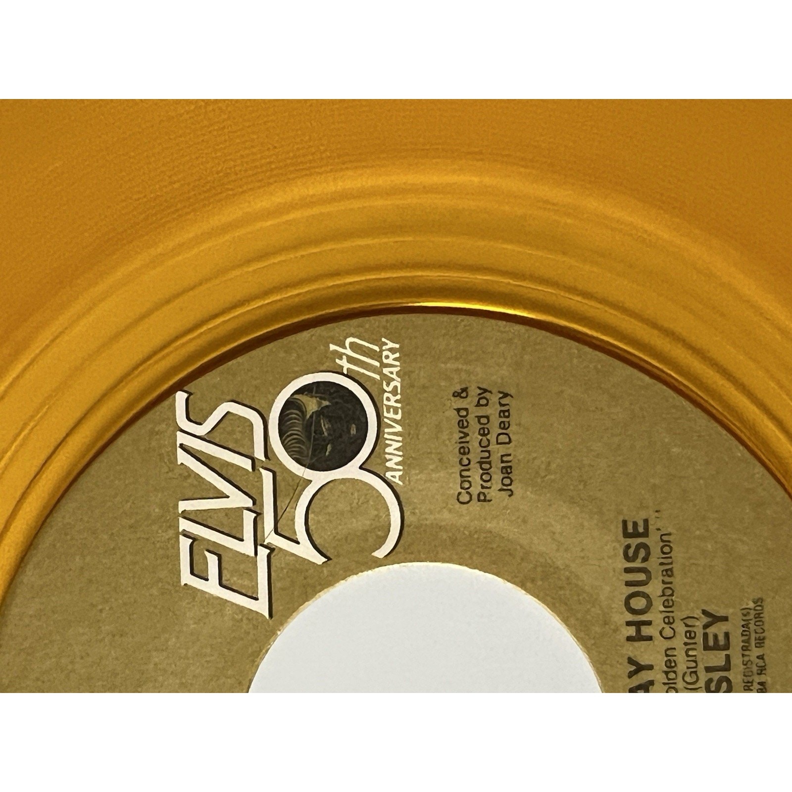 Elvis Presley – Baby, Let’s Play House/Hound Dog 50th Ann 7″ 45 Yellow 4 pc