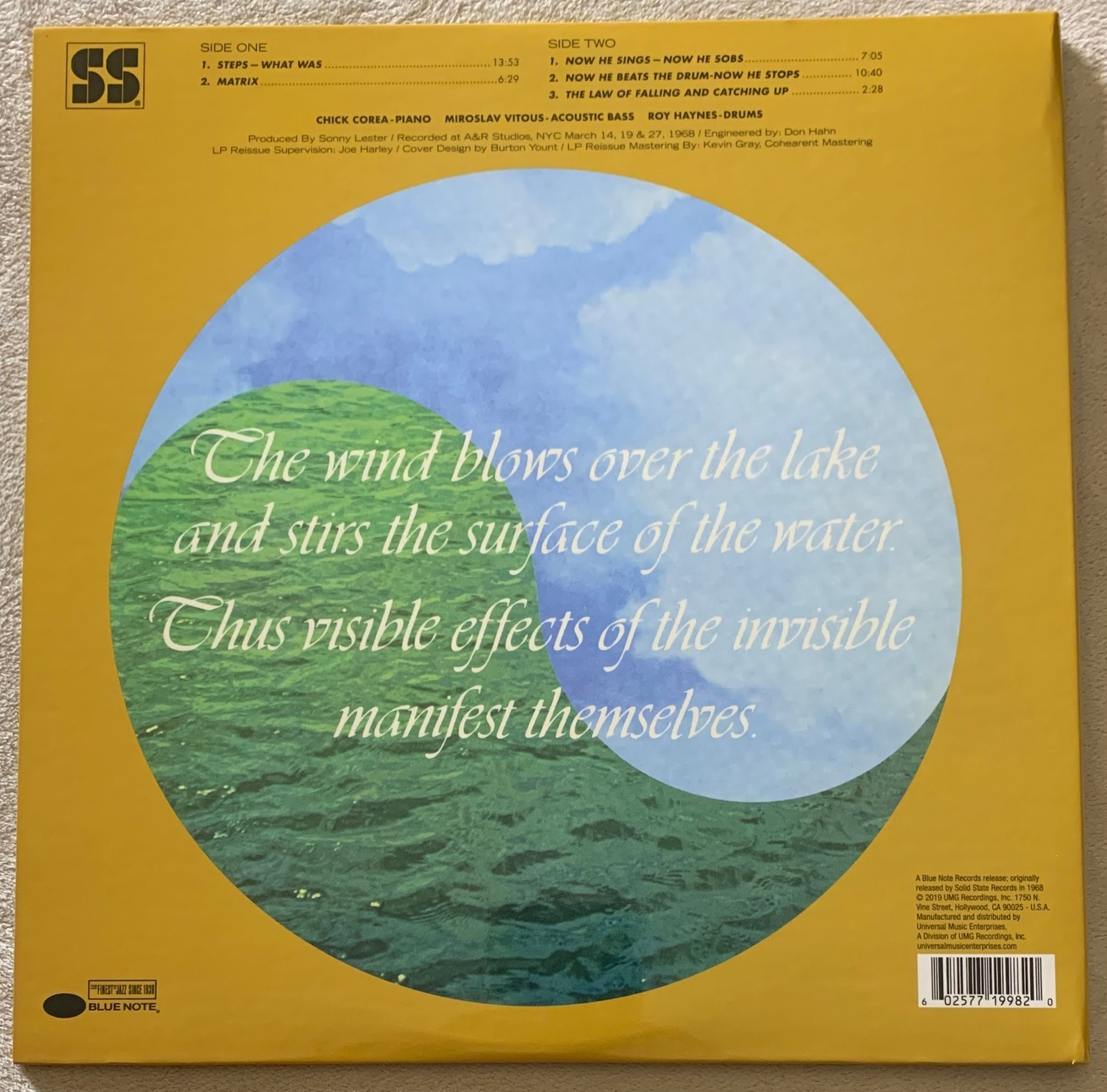 Chick Corea -Now He Sings, Now He Sobs -Blue Note – Solid State in bag w/sticker