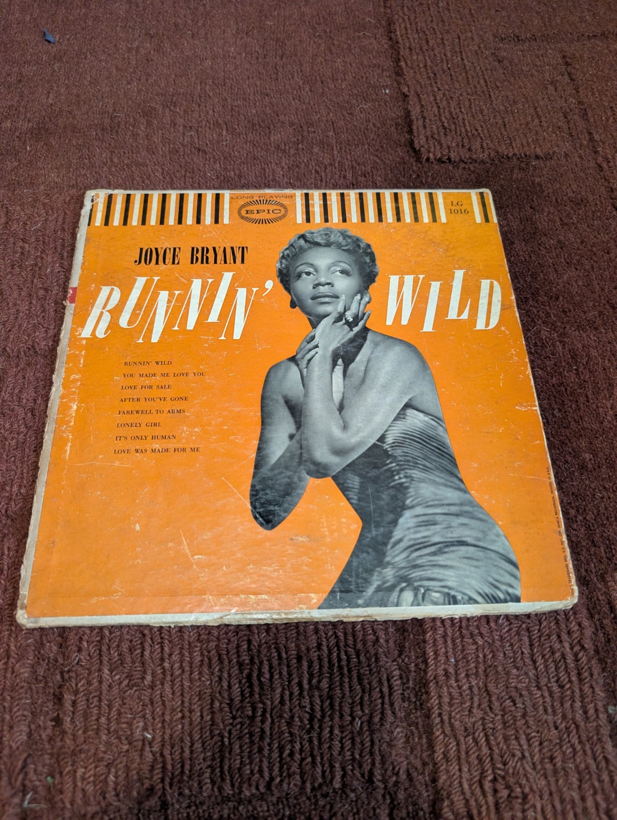 Joyce Bryant Runnin’ Wild 1954 Epic RARE Vocal Jazz 10″ LP