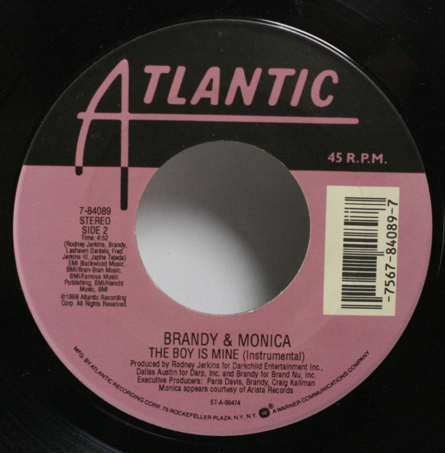 Brandy & Monica 45 7″ The Boy Is Mine – Pop 90’s 2000’s Dance R&B