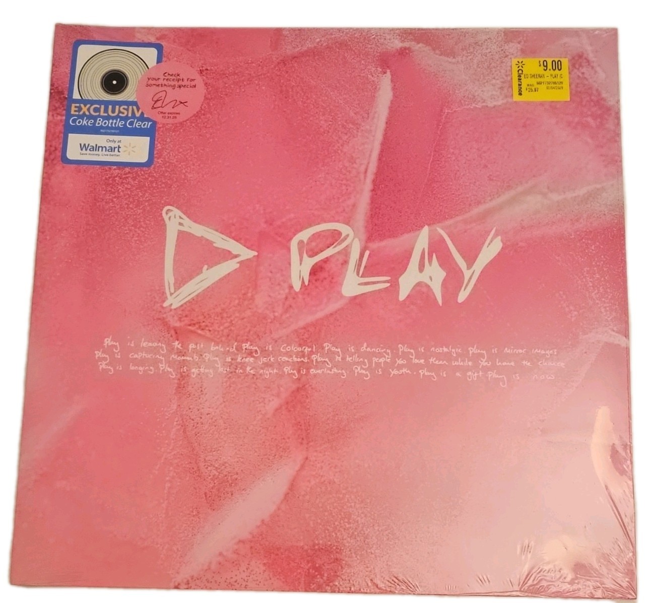 Eliza Play Coke Bottle Clear Colored Vinyl LP Walmart Exclusive Cardboard Sleeve