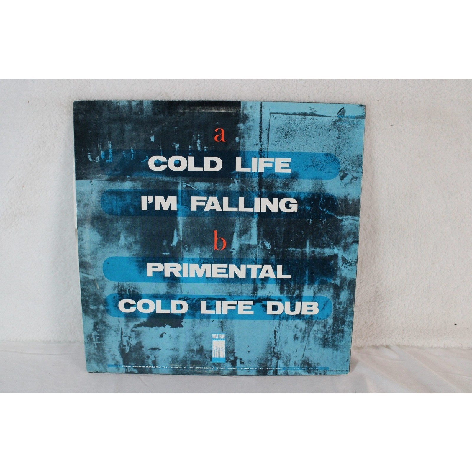 Ministry Cold Life 12″ Vinyl Single Wax Trax EX Records WAX 003 1981 Industrial