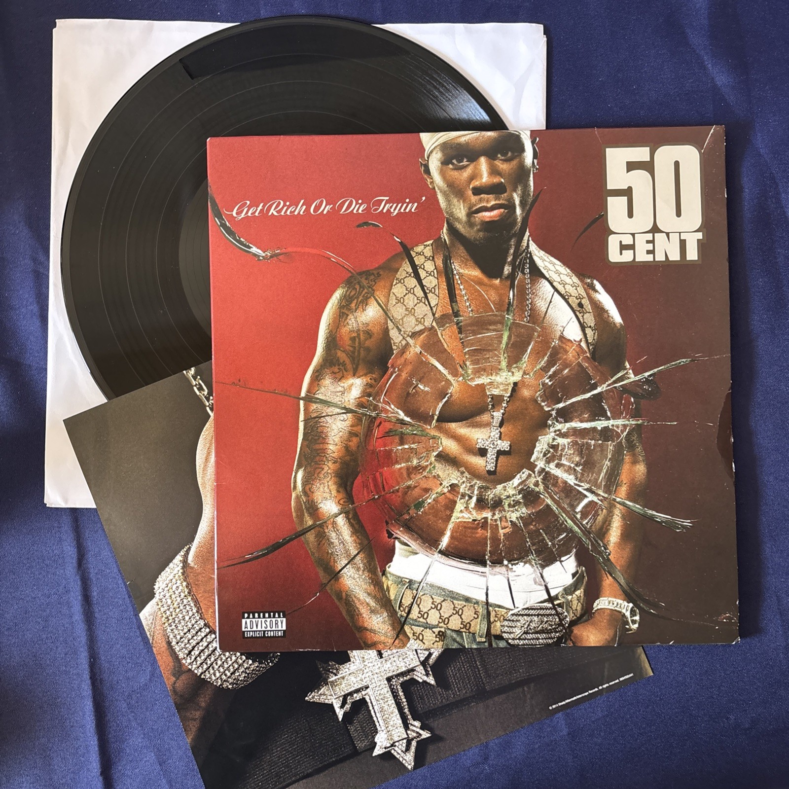 50 Cent Get Rich Or Die Tryin Vinyl LP Record 1 of 2 Side B Only 2014 Shady
