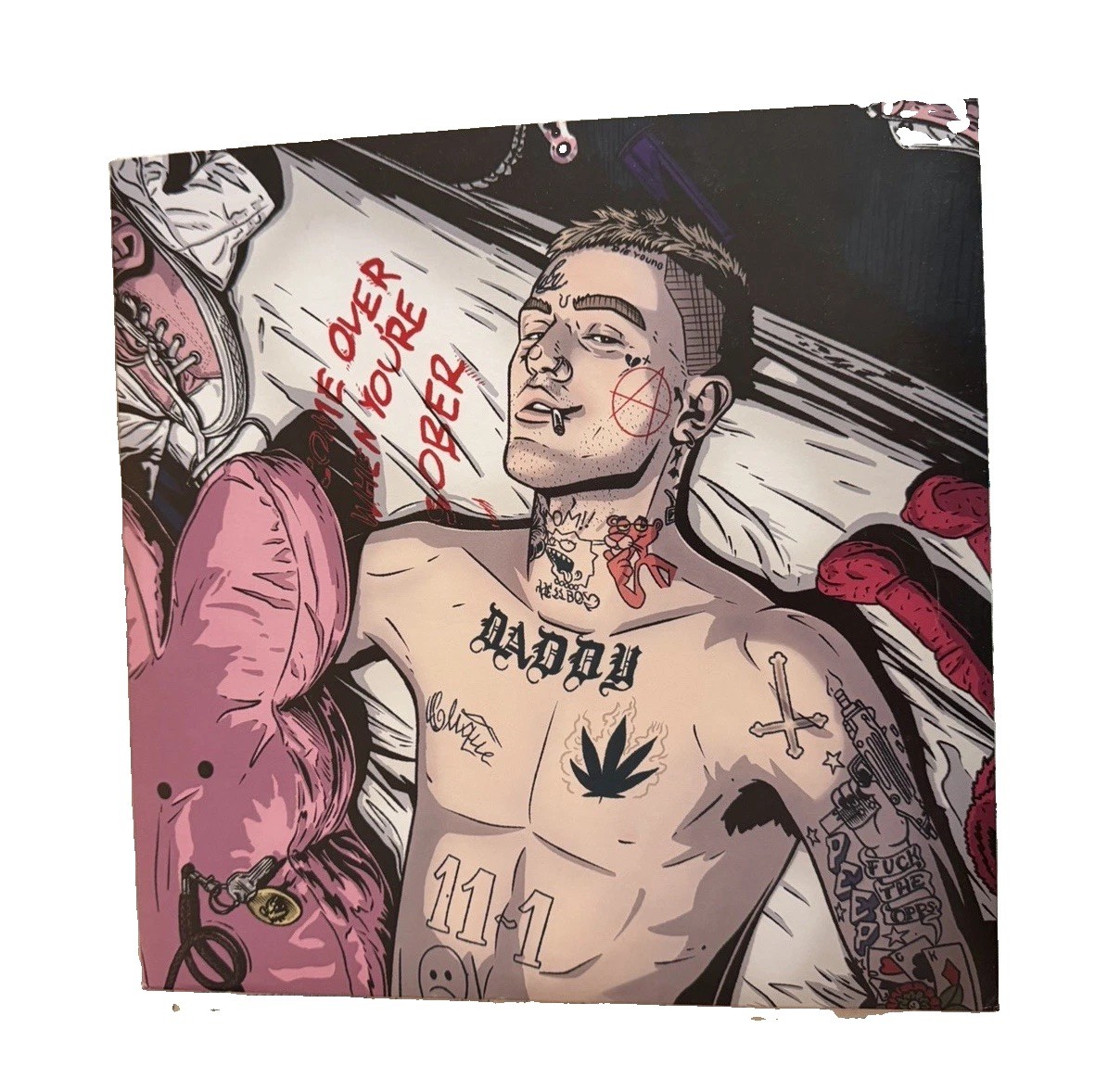 Lil Peep Come Over When You’re Sober 2024 AWAL 12″ Clear/Pink Picture Disc 2LP