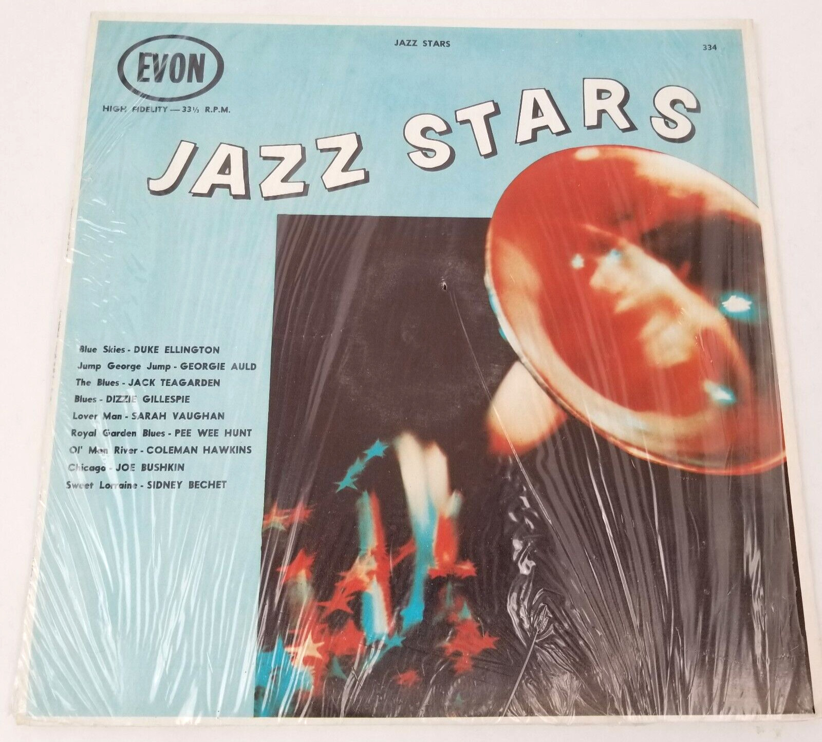 Jazz Stars Vintage 1959 Vinyl Record LP Duke Dizzie Sarah Vaughan Evon Mono
