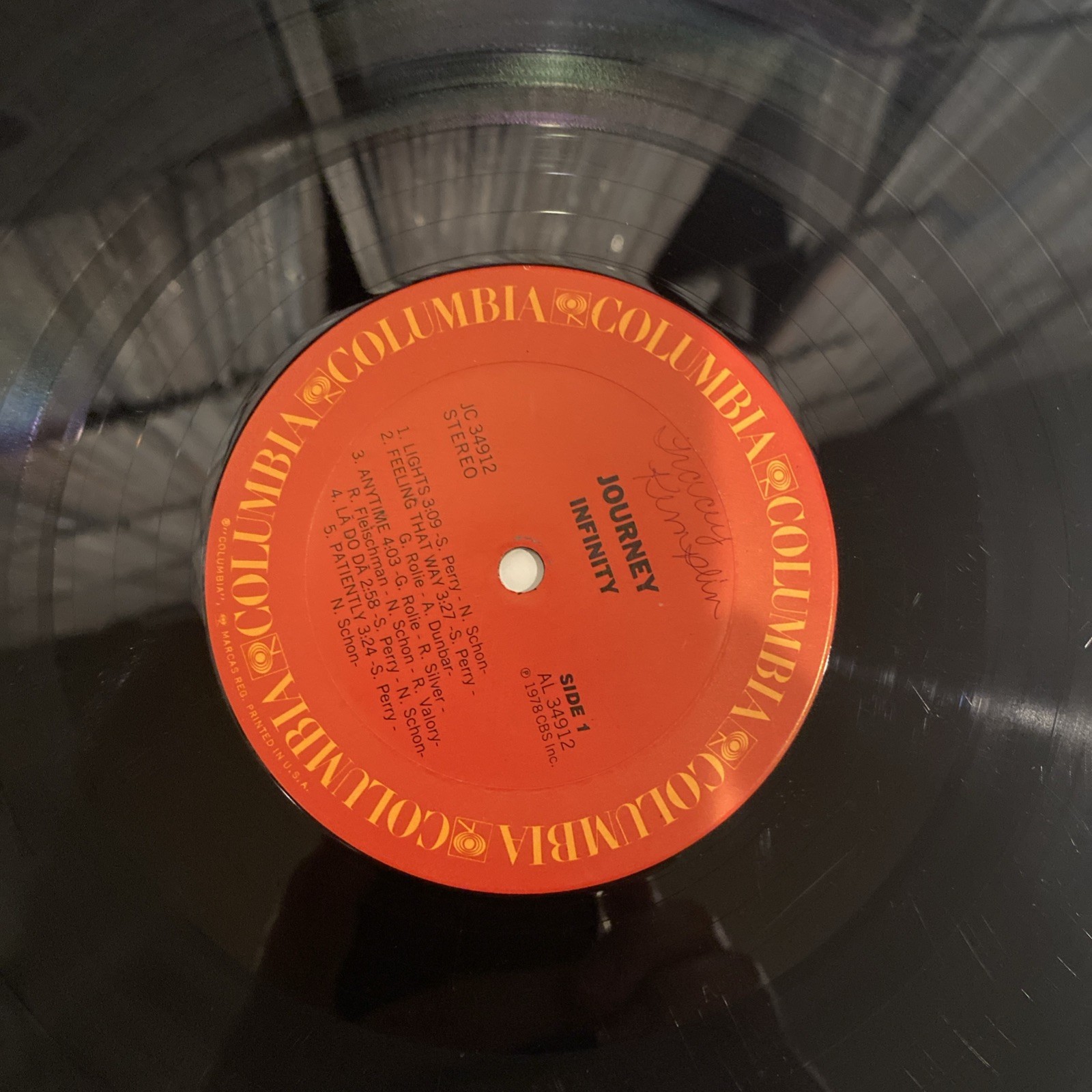 Journey Infinity Vinyl LP Record JC 34912 Original Lyric Inner Sleeve 1978 Rock
