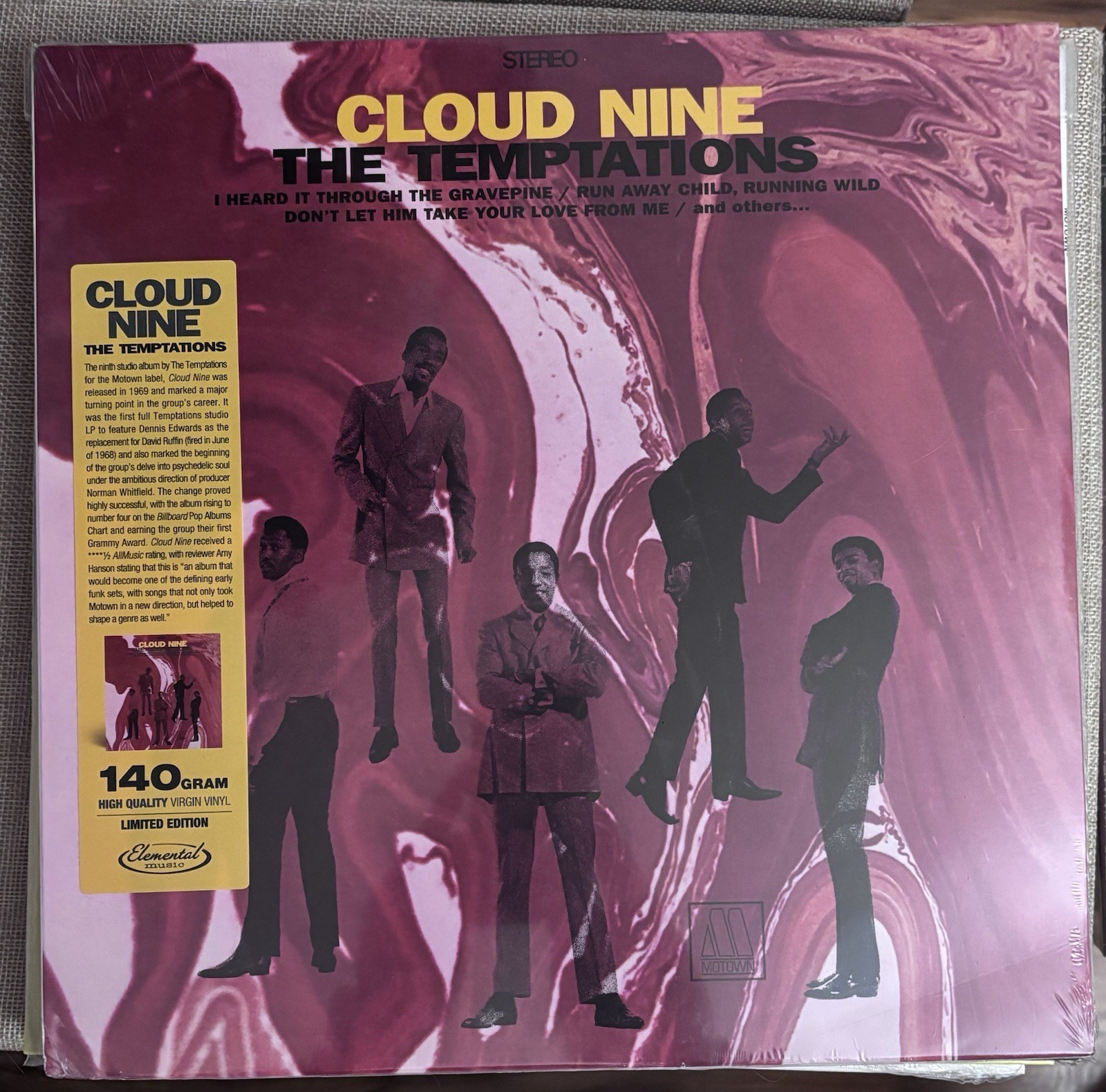The Temptations Cloud Nine Vinyl Record. New & Sealed!
