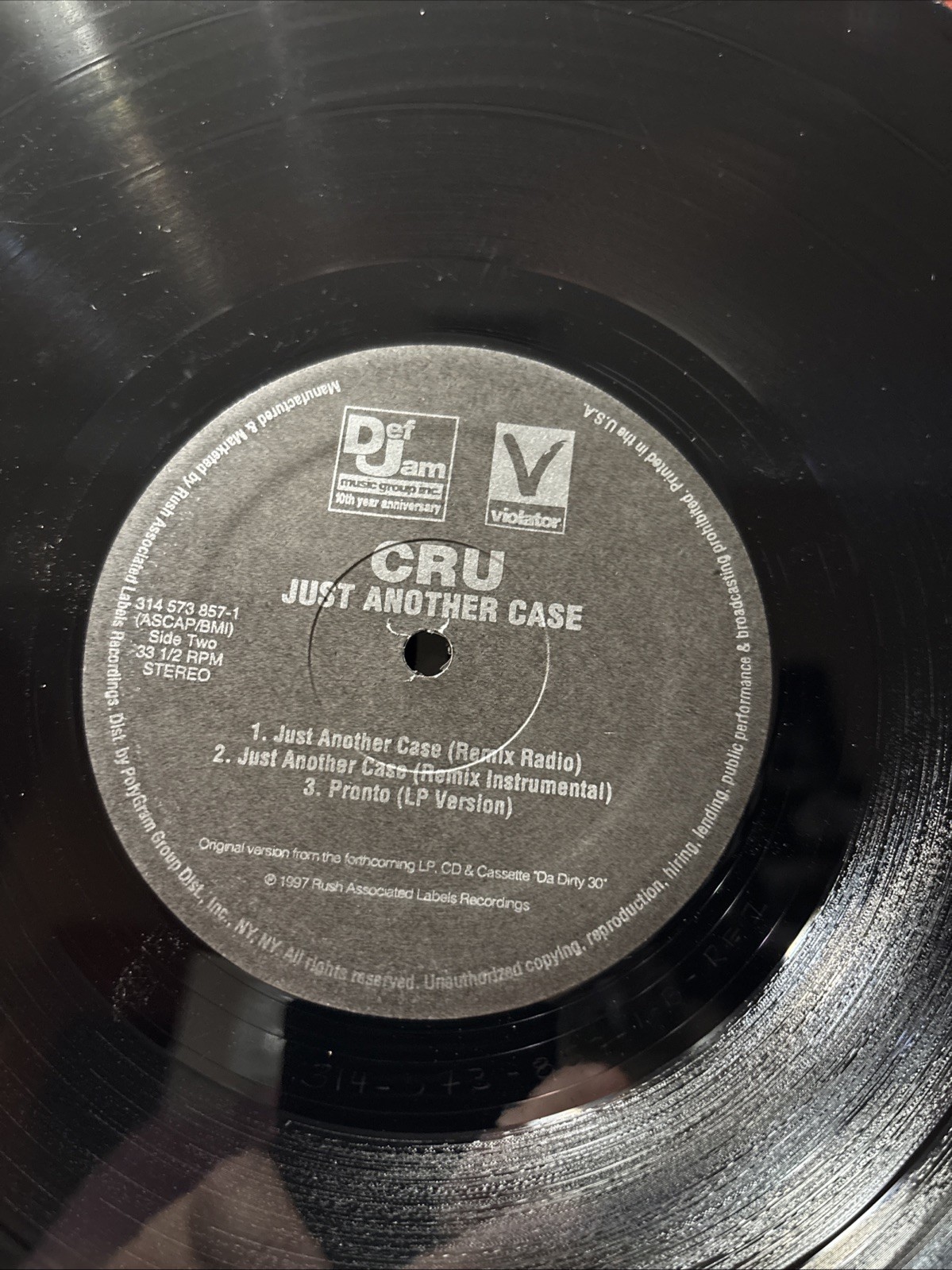 CRU Vinyl Record JUST ANOTHER CASE (REMIX) / PRONTO (12″) 1997 SLICK RICK