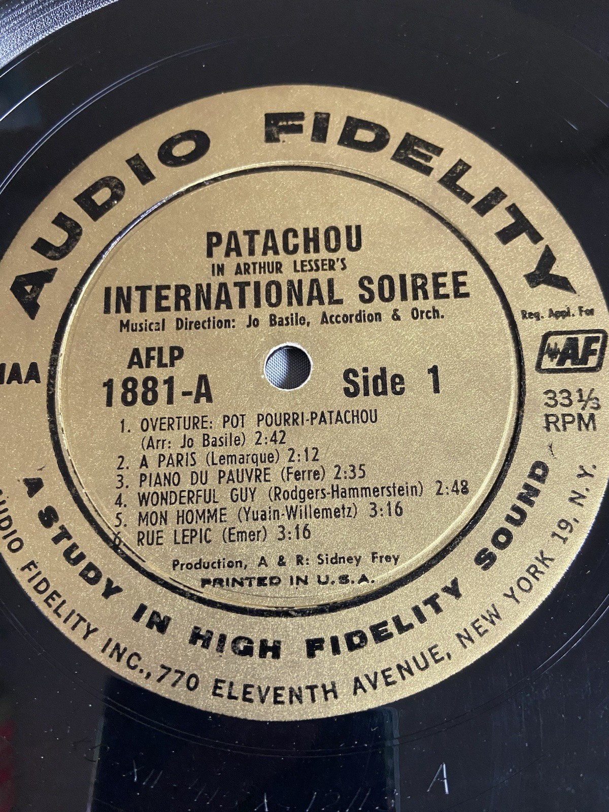 Patachou France’s Singing Star 1958 Album LP International Soiree