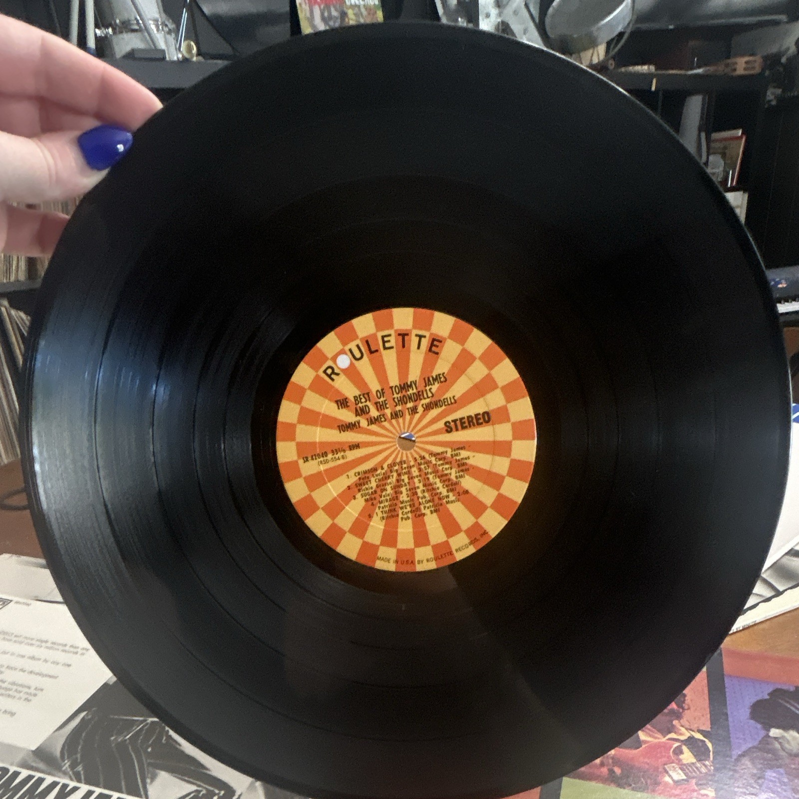 Tommy James & The Shondells Best Of 12″ Vinyl LP Stereo Roulette SR42040