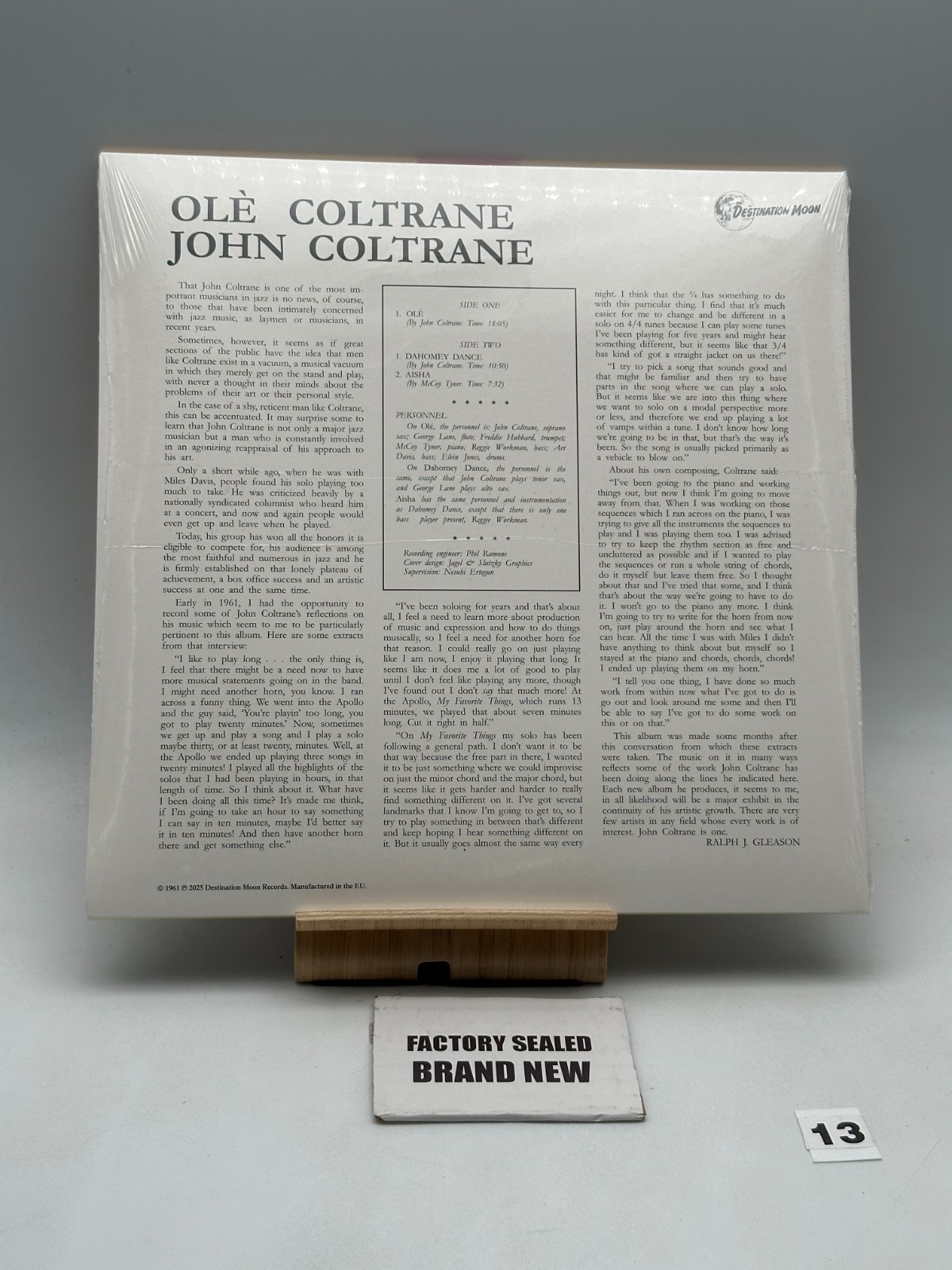 John Coltrane – Olé Coltrane Limited Edition Number /500 Clear Vinyl Brand New