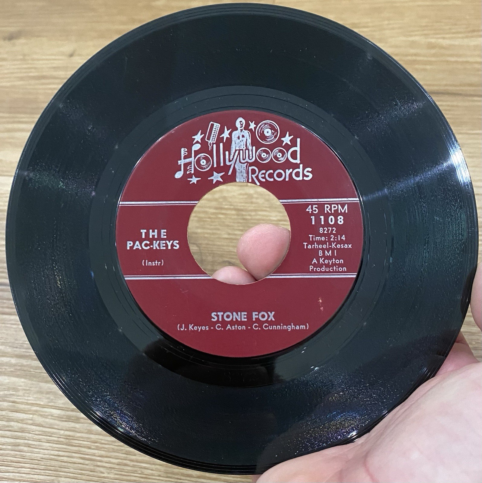 THE PAC-KEYS Stone Fox 45 HOLLYWOOD VG++ Funk BREAKS Rare Soul