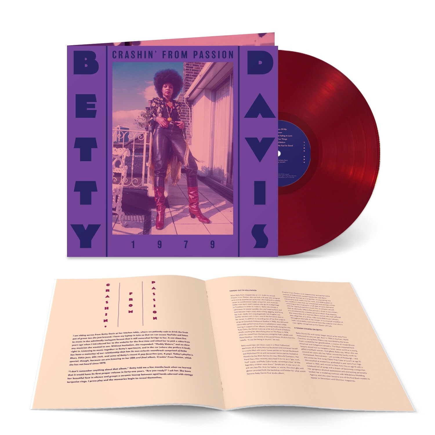 Betty Davis Crashin From Passion RED VINYL LP Record &Book Herbie Hancock NEW bl