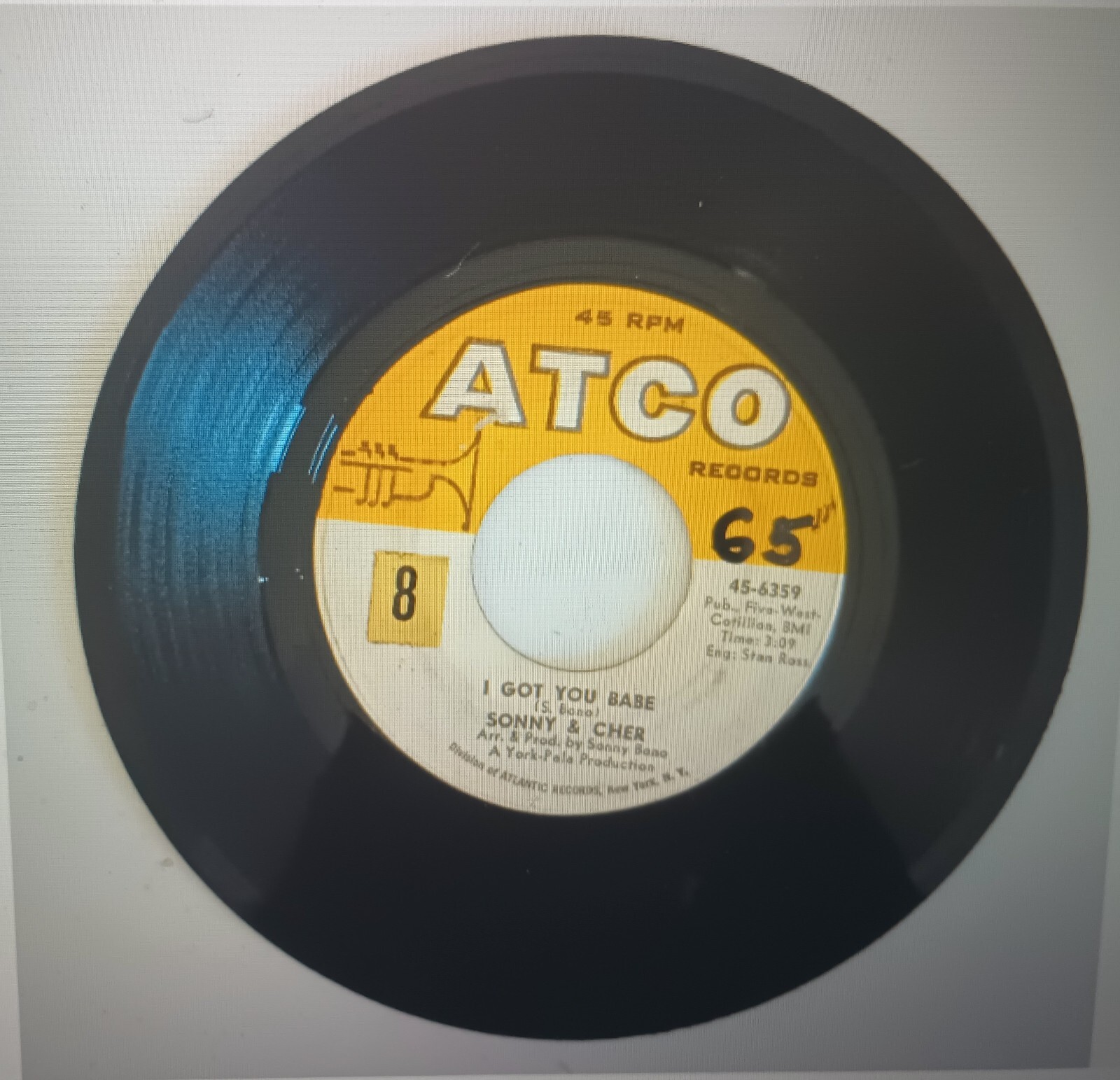 LOT OF 45rpm BILLBOARD TOP SINGLES 1964 & 1965 – 15 Top 100 Hits & 15 CLASSICS