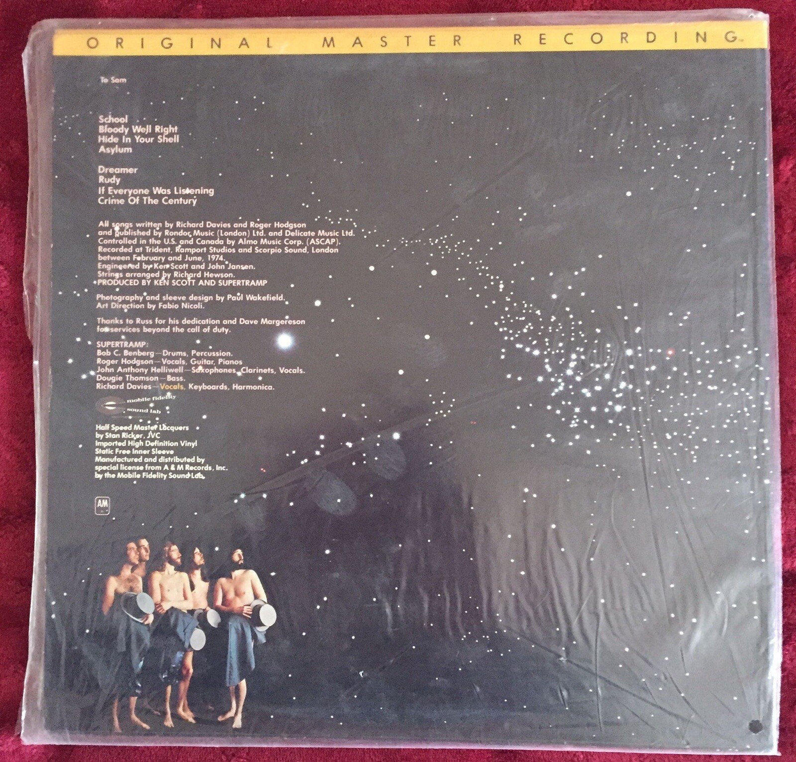 LP SUPERTRAMP – Crime Of The Century, EDIZIONE LIMITATA GIAPPONESE del 1974.