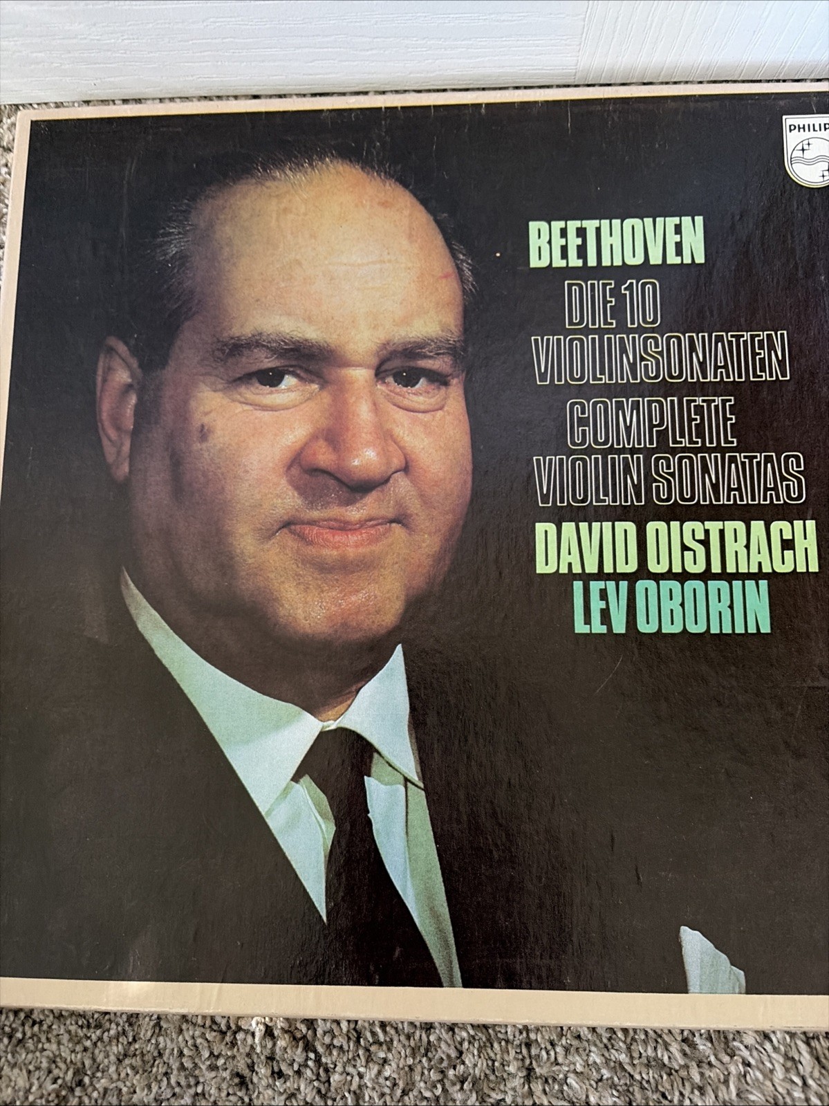 BEETHOVEN/DAVID OISTRAKH ‘The 10 Violin Sonatas’ PHILIPS 4LP NM-/VG+ Holland