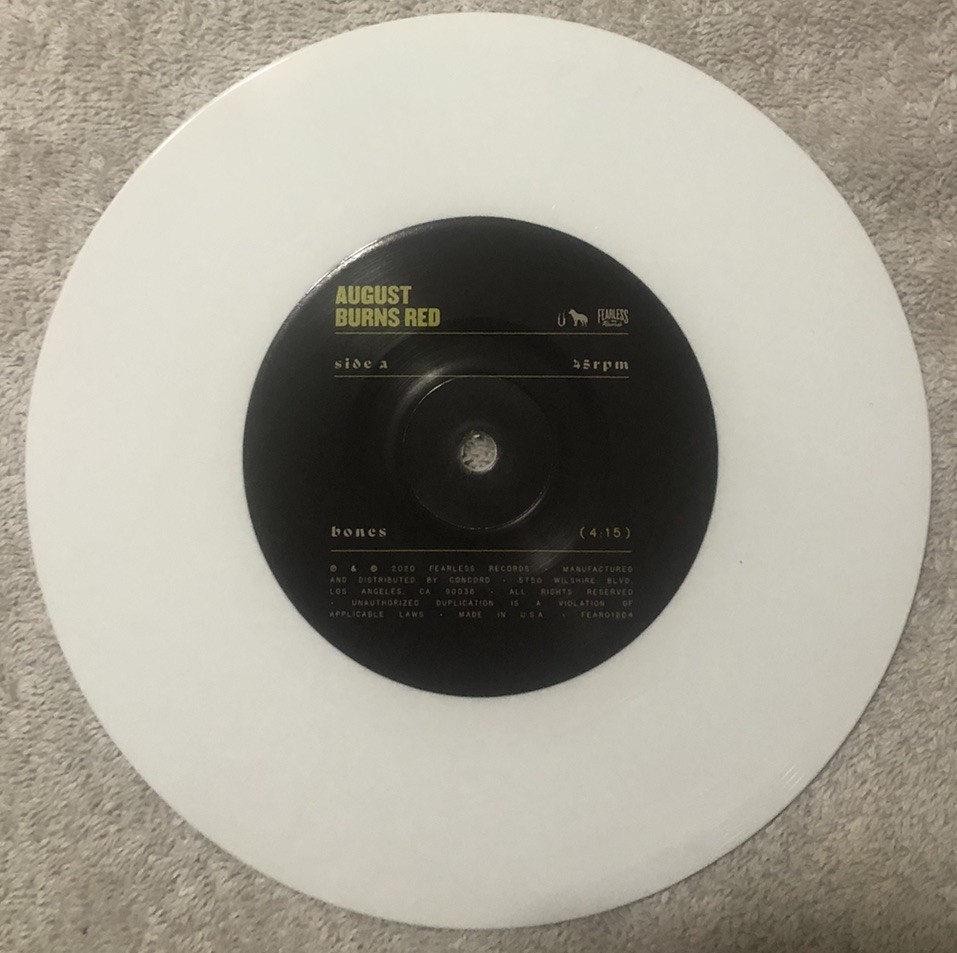 August Burns Red Bones Instrumental 7” Vinyl Record Store Day 1,500 Guardians VG