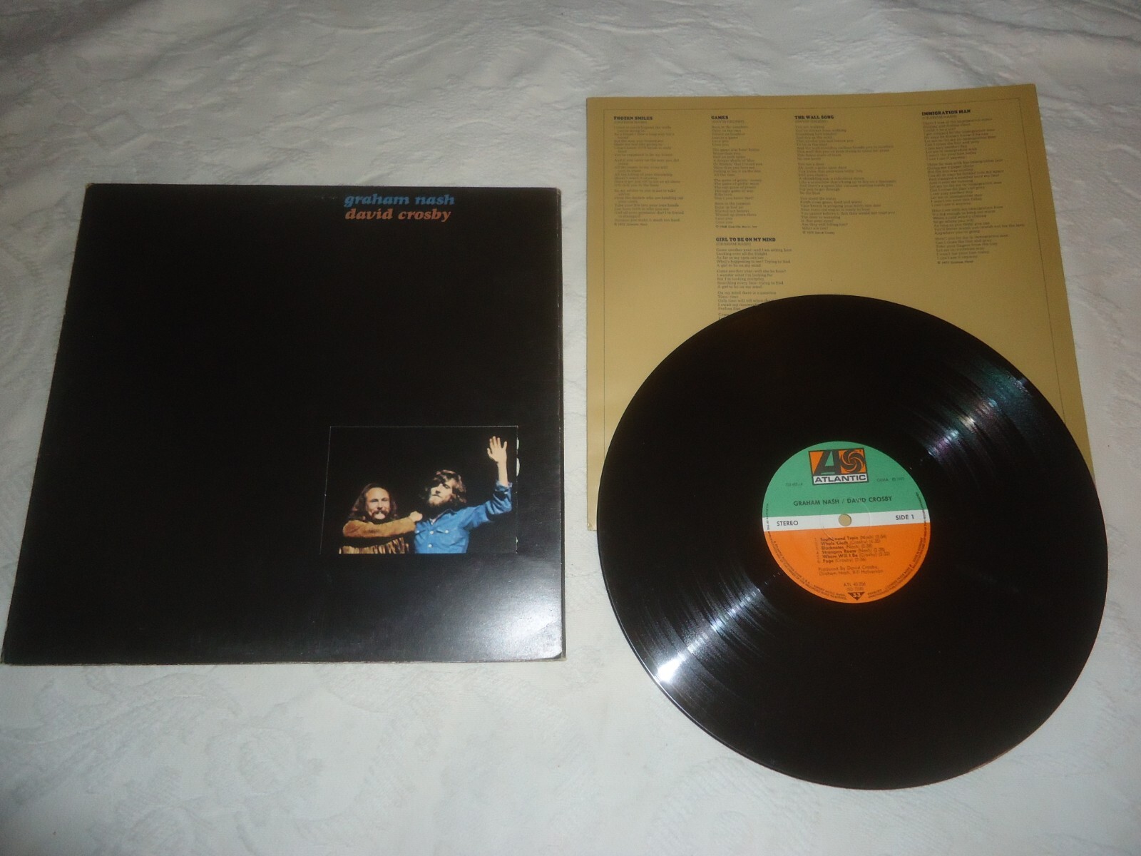 GRAHAM NASH / DAVID CROSBY-S/T 1972 ATLANTIC REC. GERMAN IMP. ATL 40 356 EXC VG+