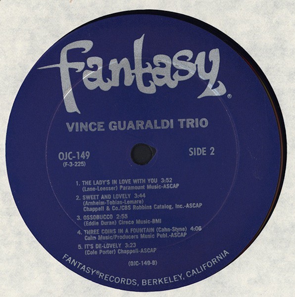 Vince Guaraldi Trio – Vince Guaraldi Trio 1984 Re, Mono – VG/VG+