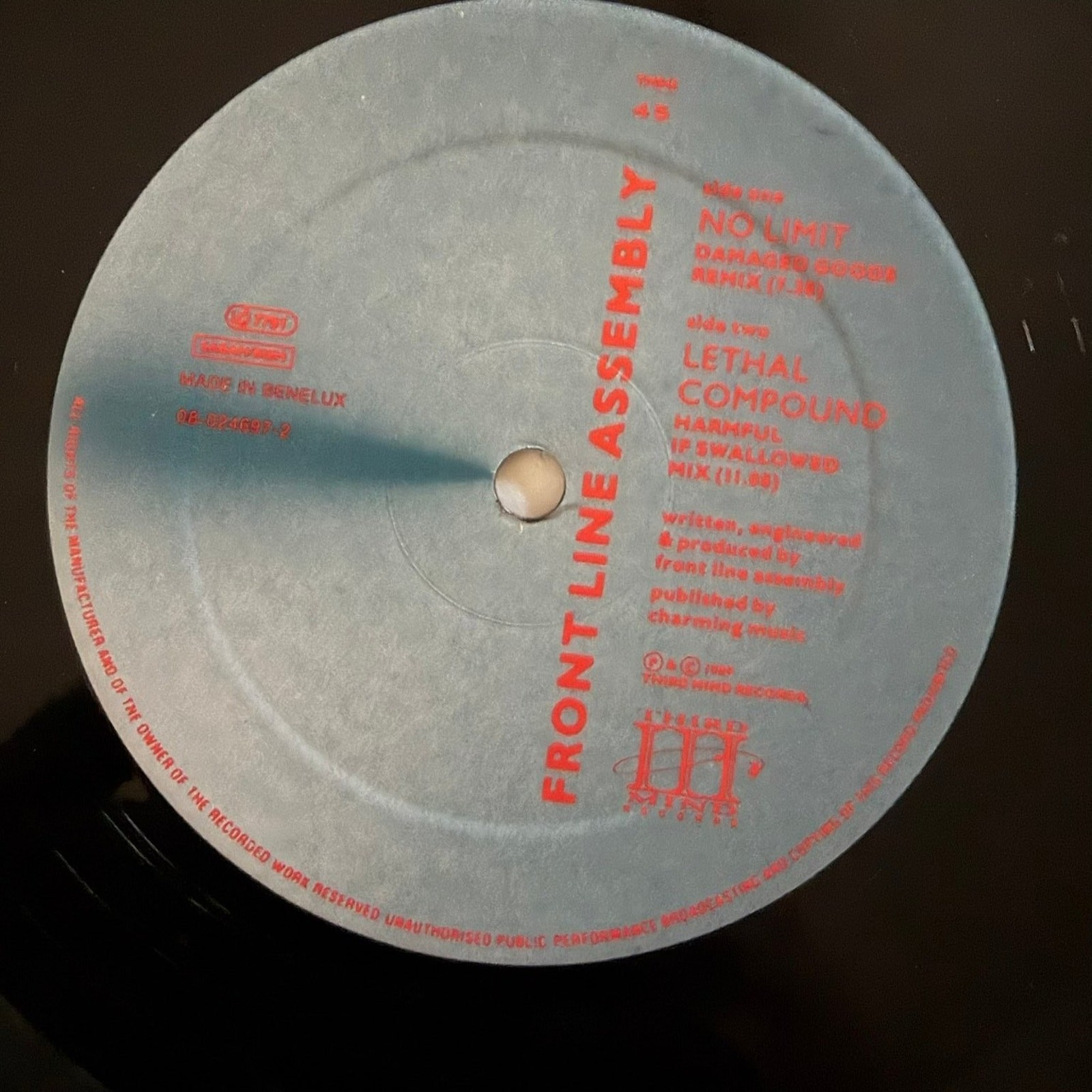 Front Line Assembly – No Limit 12″ Single 1989 Nettwerk EBM Industrial 45 RPM