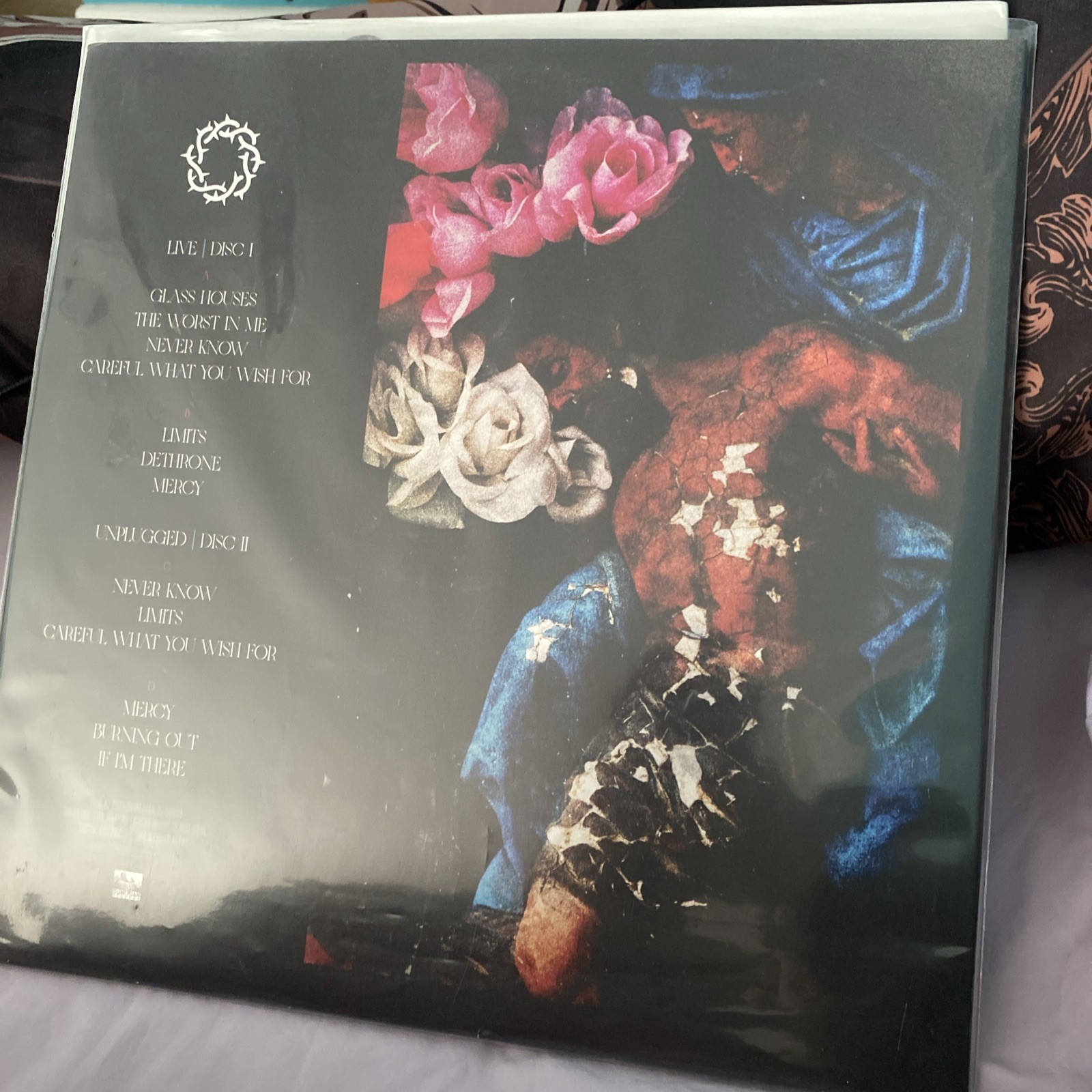 Bad Omens Live & Unplugged Vinyl Record AQUA BLUE INSIDE TRANS. BLOOD RED