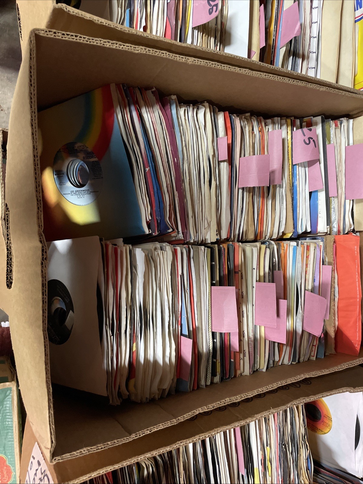 300 Count 45 Rpm Vinyl Record Lot. Various 1970’s-80’s Country Music Lot