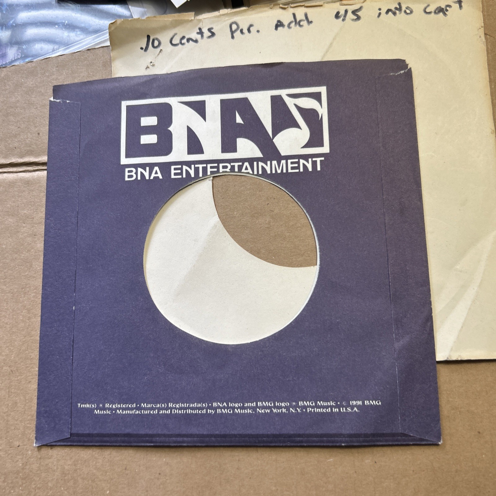 1 Company Sleeve Only Bna Entertainment Paper