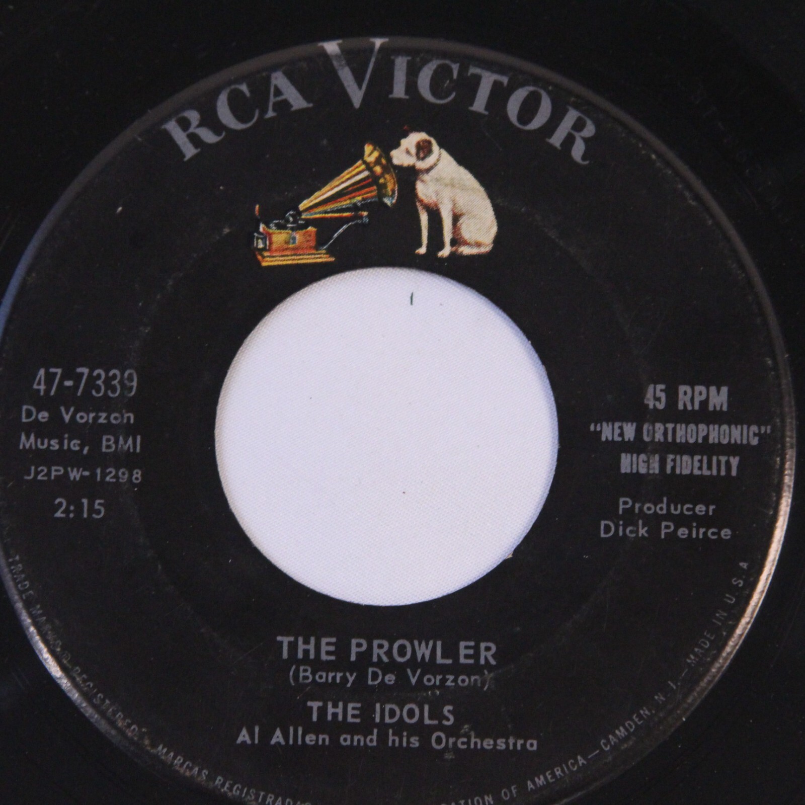Idols 45 rpm Prowler & 30 Days 1958 Blues RCA Victor Record