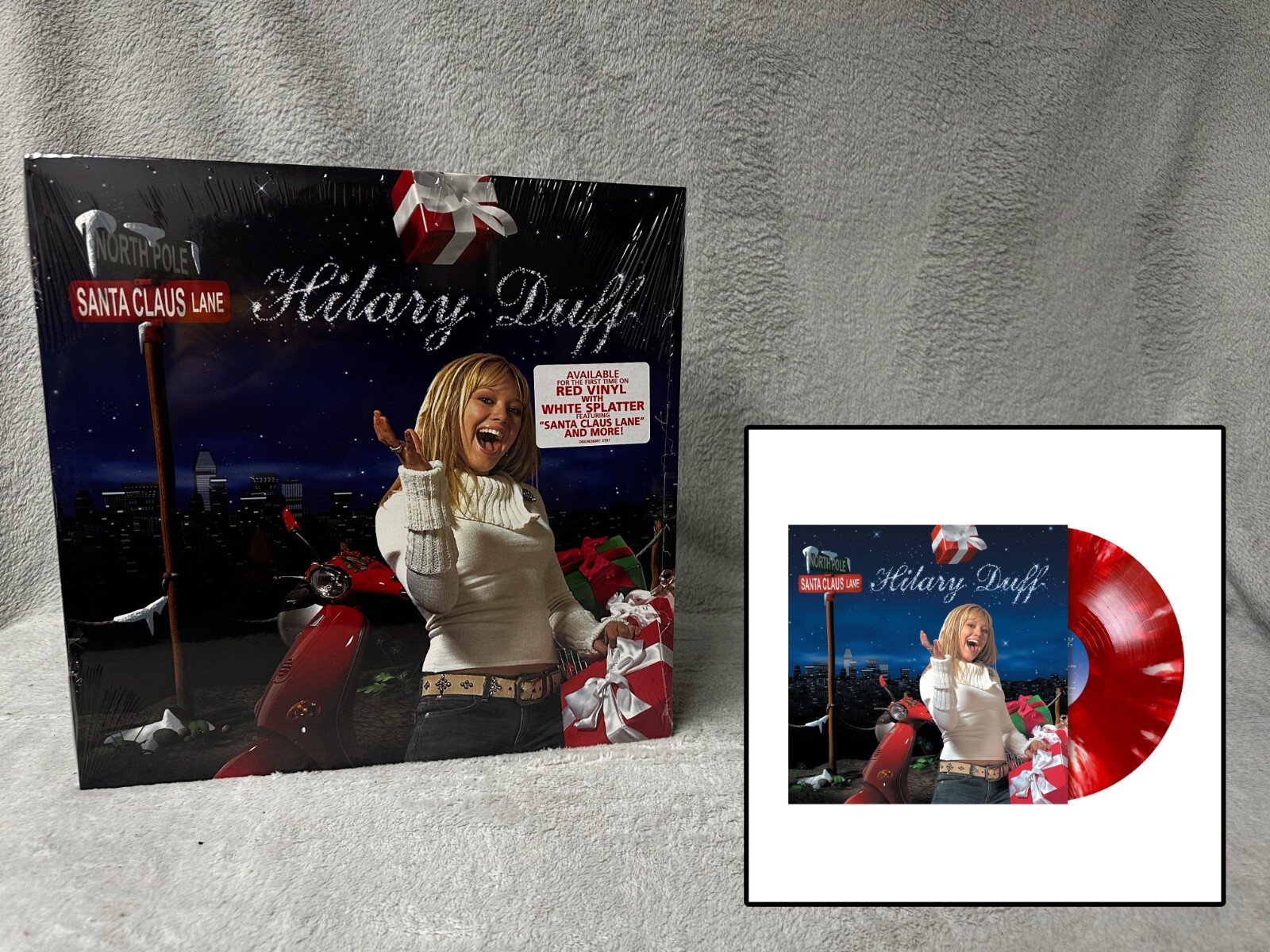 Santa Claus Lane (2020) • Hilary Duff • NEW/SEALED Red White Splatter Vinyl LP