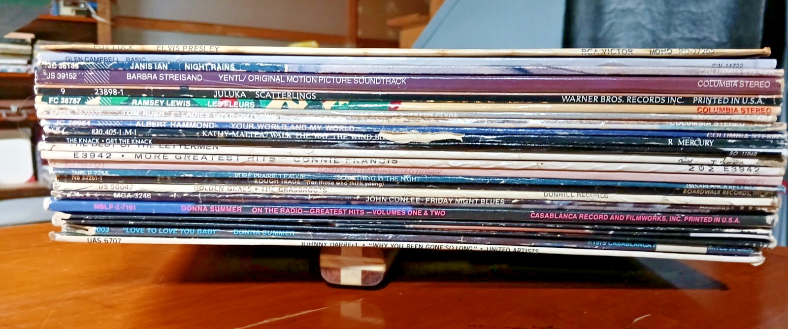 22 Vintage Vinyl LPs 60’s 70’s 80’s – Elvis , Grassroots, Glen Campbell, Janis