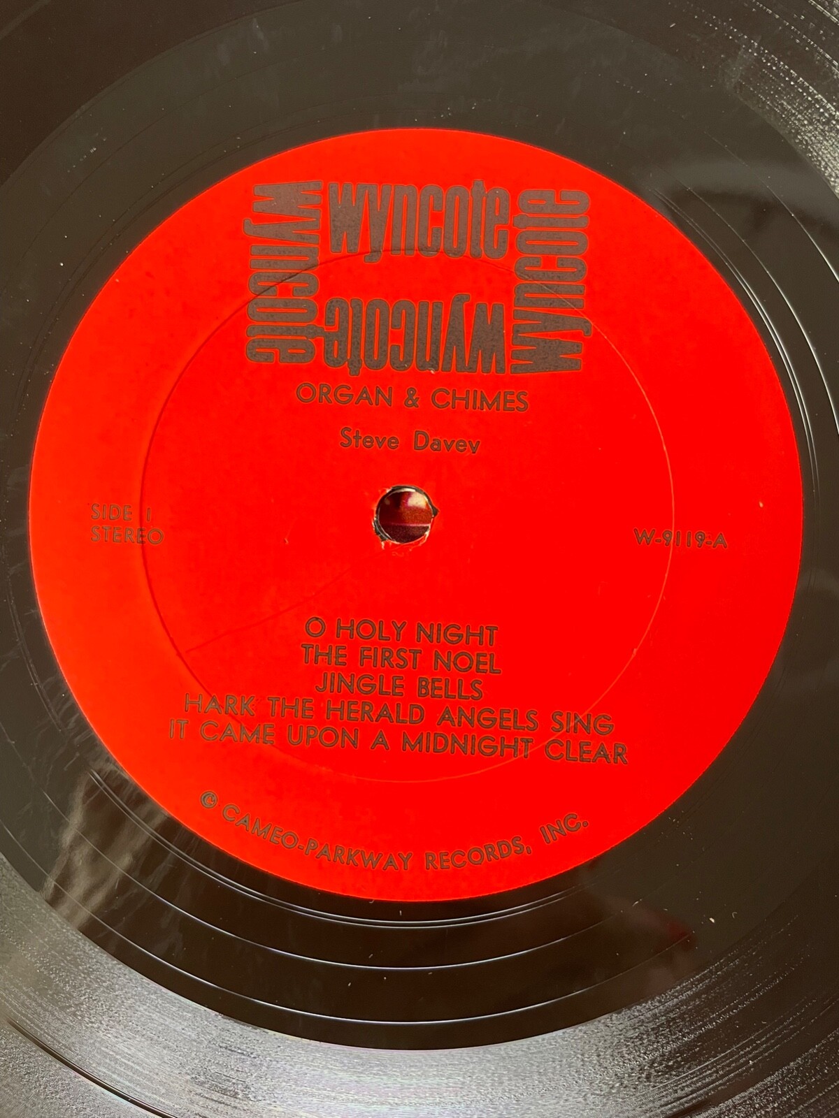 Steve Davey Organ and Chimes LP Wyncote SW-9119, US