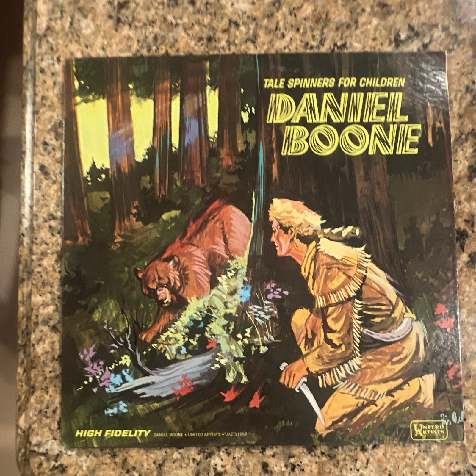 United Artists Tale Spinners for Children: Daniel Boone Hi-Fi Vinyl LP UAC 4