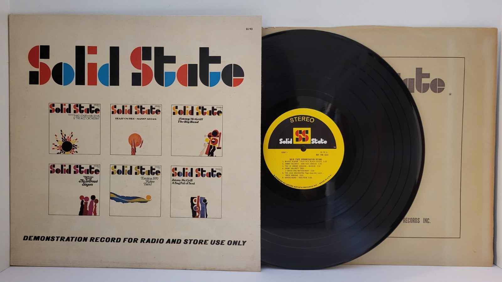 VARIOUS Jazz Artists Solid State Demonstration Record LP – Play Tested VG++ *C6