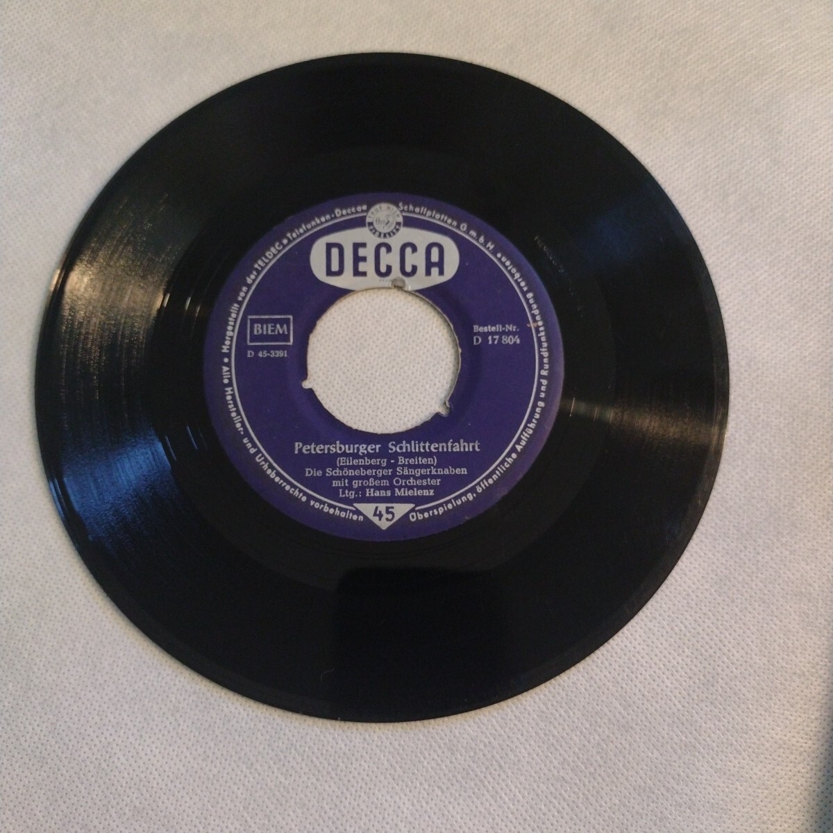 Die Schöneberger Sāngerknaben – Petersburger Schlittenfahrt (45/7″) Decca D17804