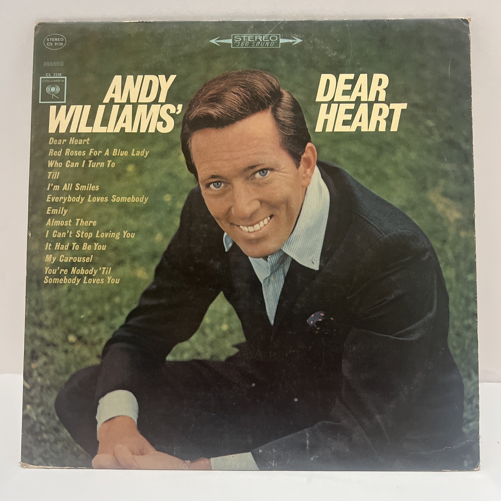Andy Williams Dear Heart Columbia Records CS9138 VG CL 2338 Stereo 360 Sound