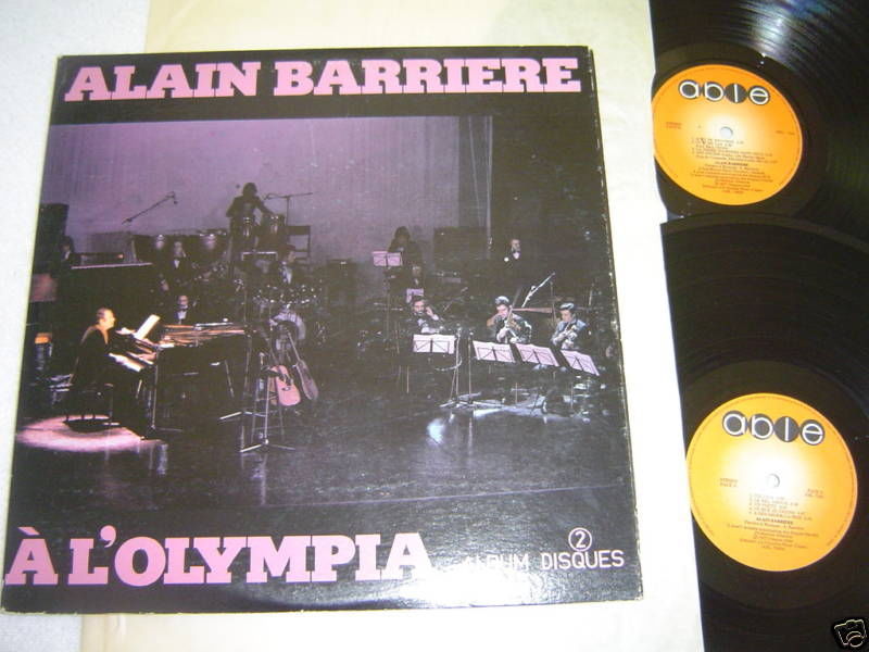ALAIN BARRIERE A L’Olympia 2- LP Live Double Album French 1976 VG/VG+/VG+ Rare
