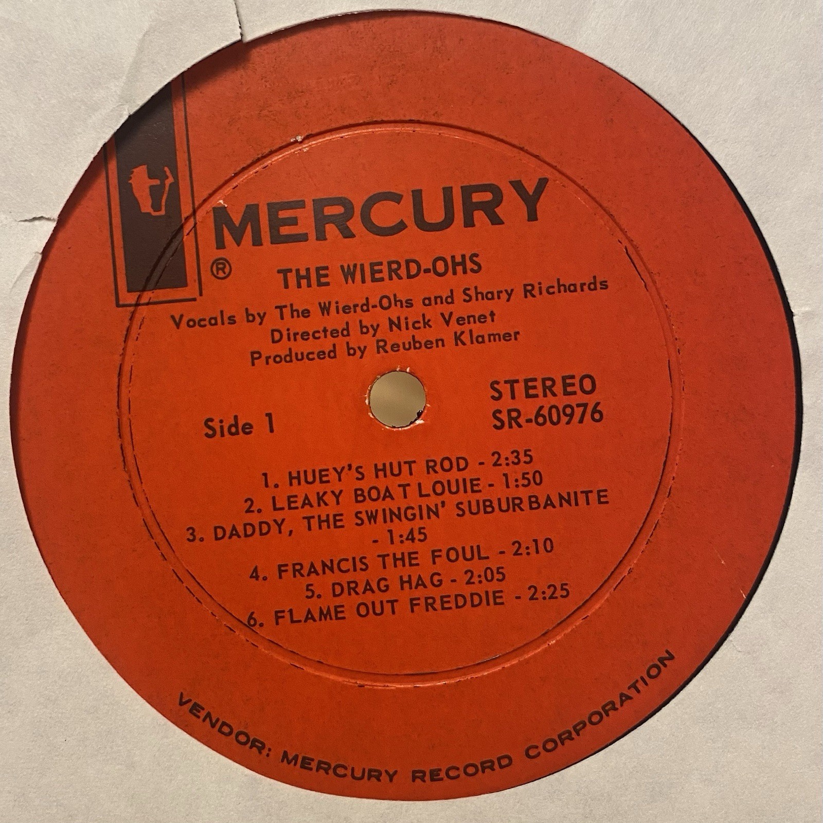 The Weird-ohs – The Sounds Of The Weird-Ohs 1964 VG+/VG+ Vinyl Record Rare Surf