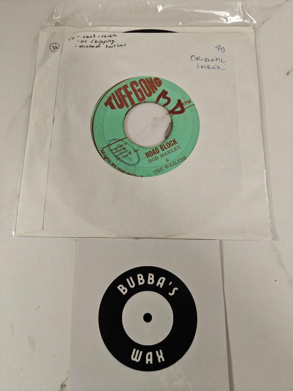 Bob Marley & The Wailers – Road Block – Reggae Vinyl 7″ – Tuff Gong 1974 VG
