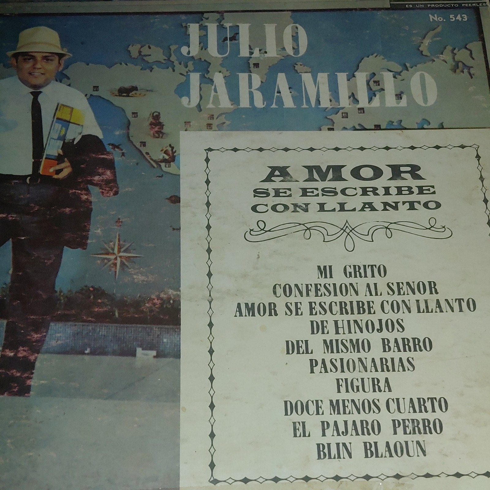Julio Jaramillo – Amor Se Escribe Con Llanto LP Record Peerless No. 543