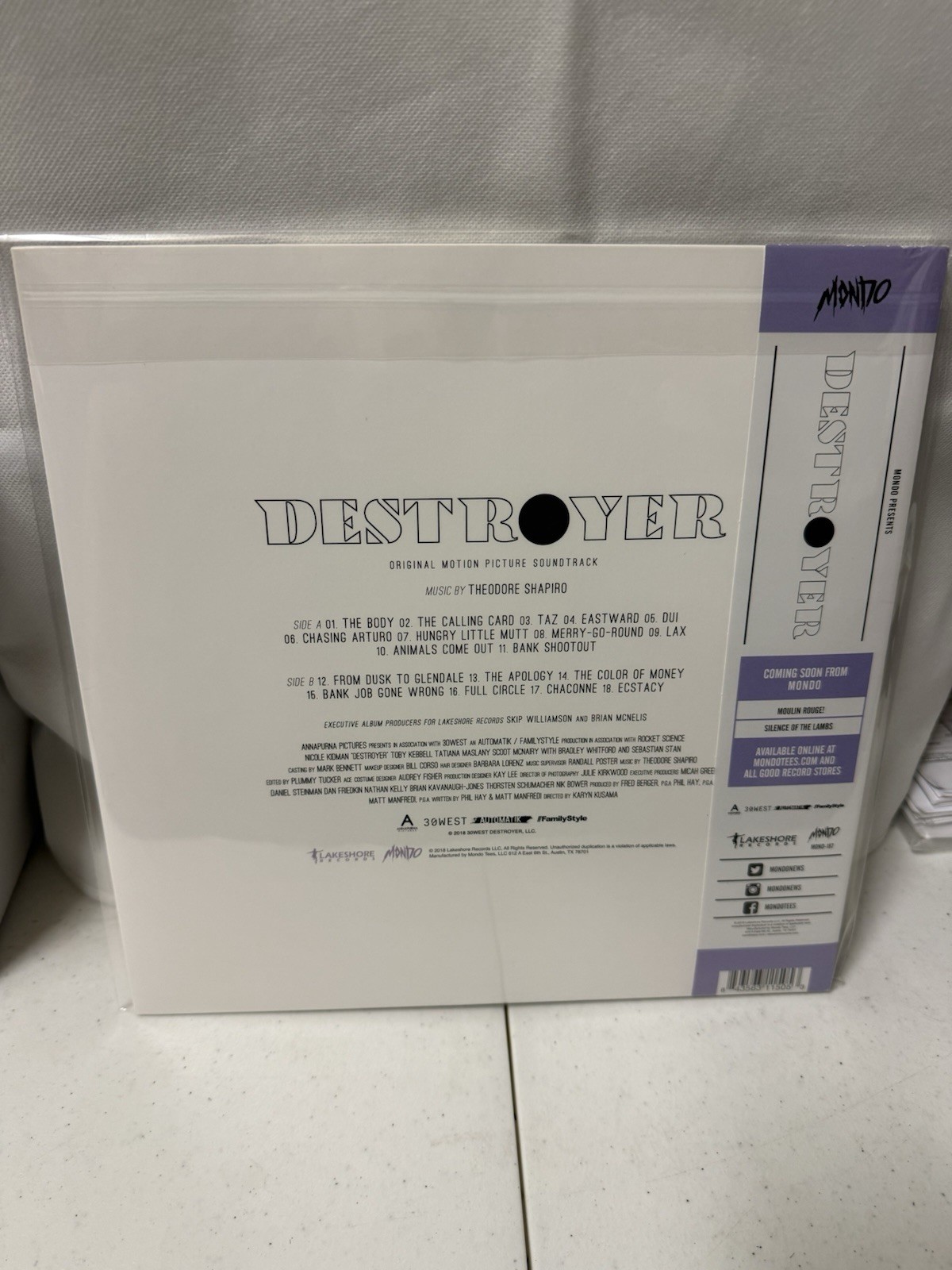 Destroyer -Original Soundtrack- Theodore Shapiro- Purple Splatter Vinyl. Rare!