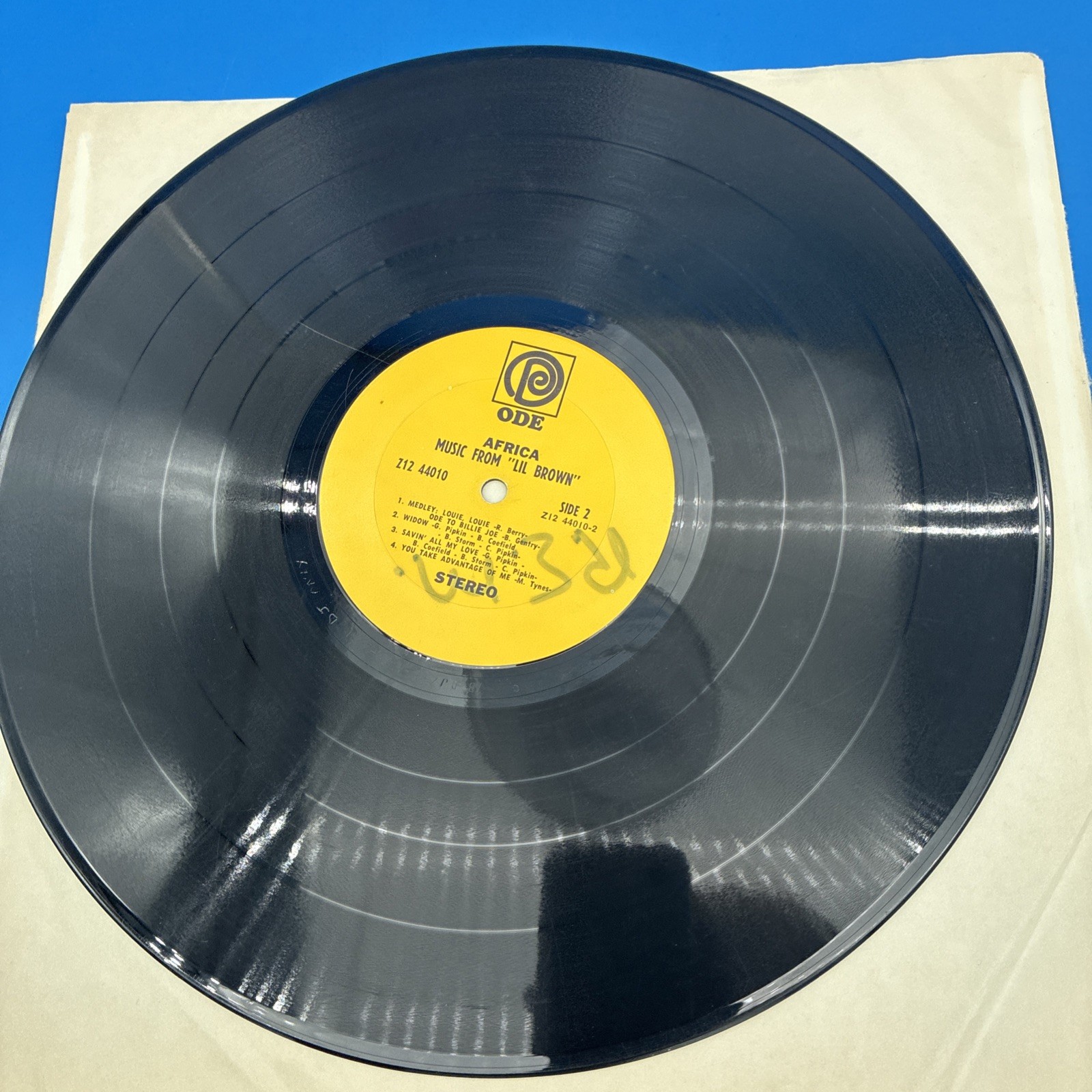 MUSIC FROM ‘LIL BROWN Africa 1970 Rare ODE Records Not For Resale Columbia