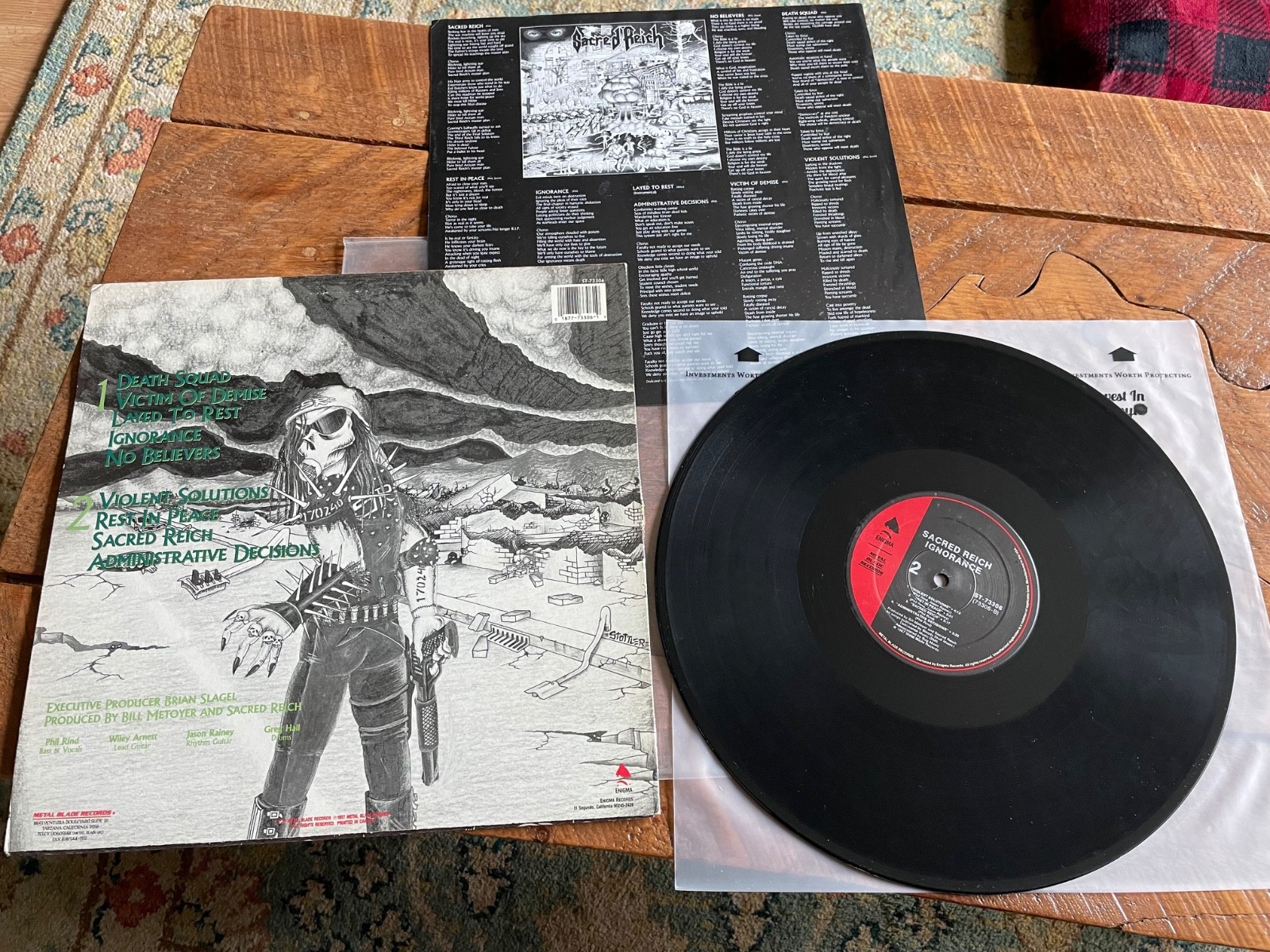 Sacred Reich Ignorance 1987 Original ST-73306 Metal Blade Records Thrash metal