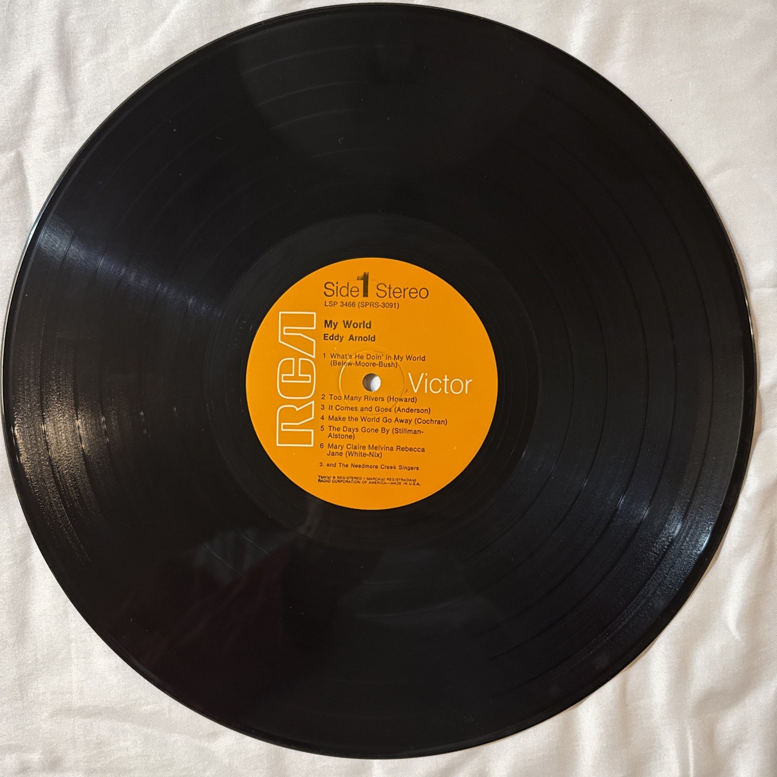 Eddy Arnold My World LP RCA 1965 RCA Stereo plastic slipcover LSP 3466