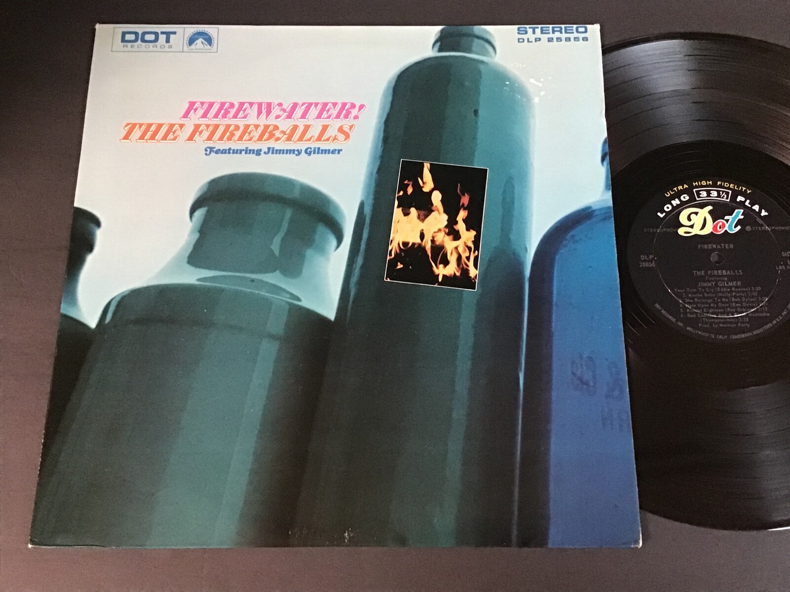 The Fireballs Featuring Jimmy Gilmer – Firewater! LP – Dot Records DLP 25856
