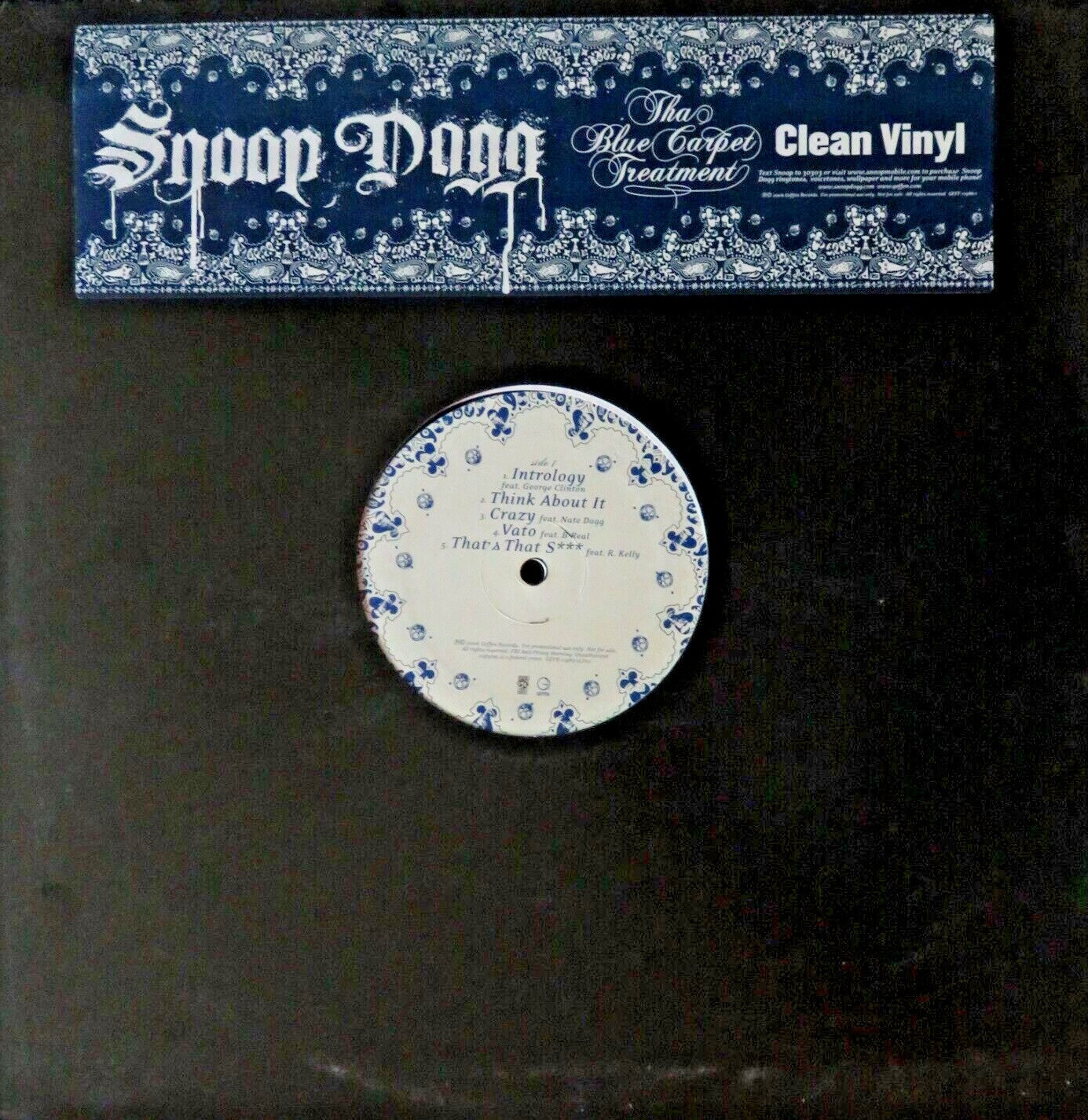 Snoop Dogg, Tha Blue Carpet Treatment, Clean, Vinyl LP 2 Records Geffen, 2006